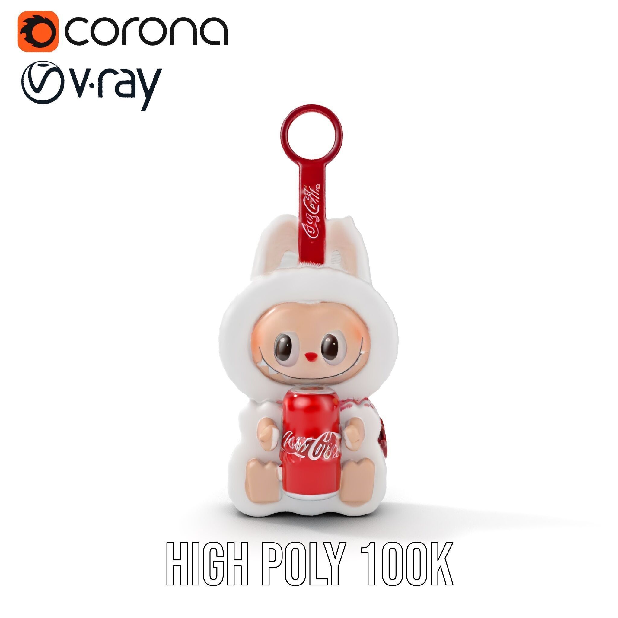 Coca Cola Character Keychain Model Pack Low-poly 3D model_27