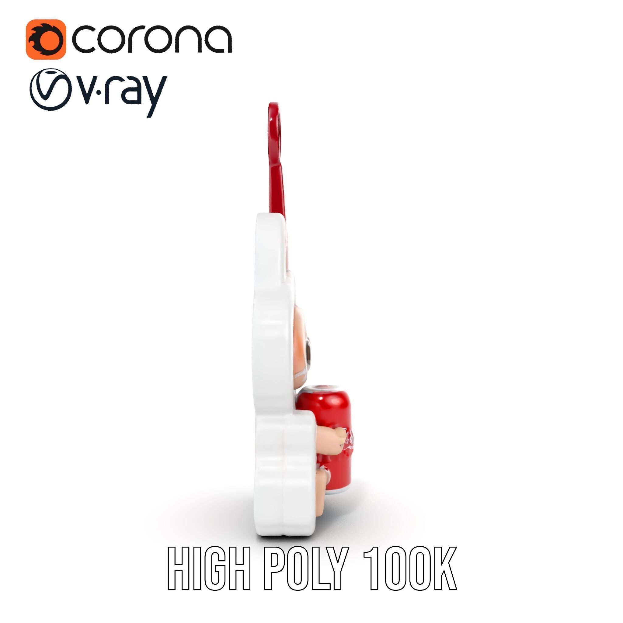 Coca Cola Character Keychain Model Pack Low-poly 3D model_30