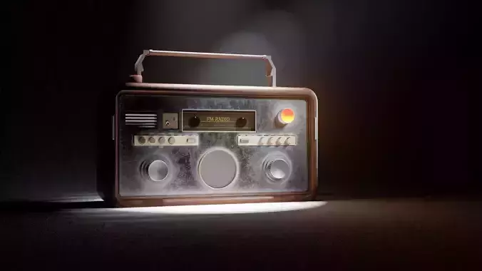 Vintage Old Radio 3D Model