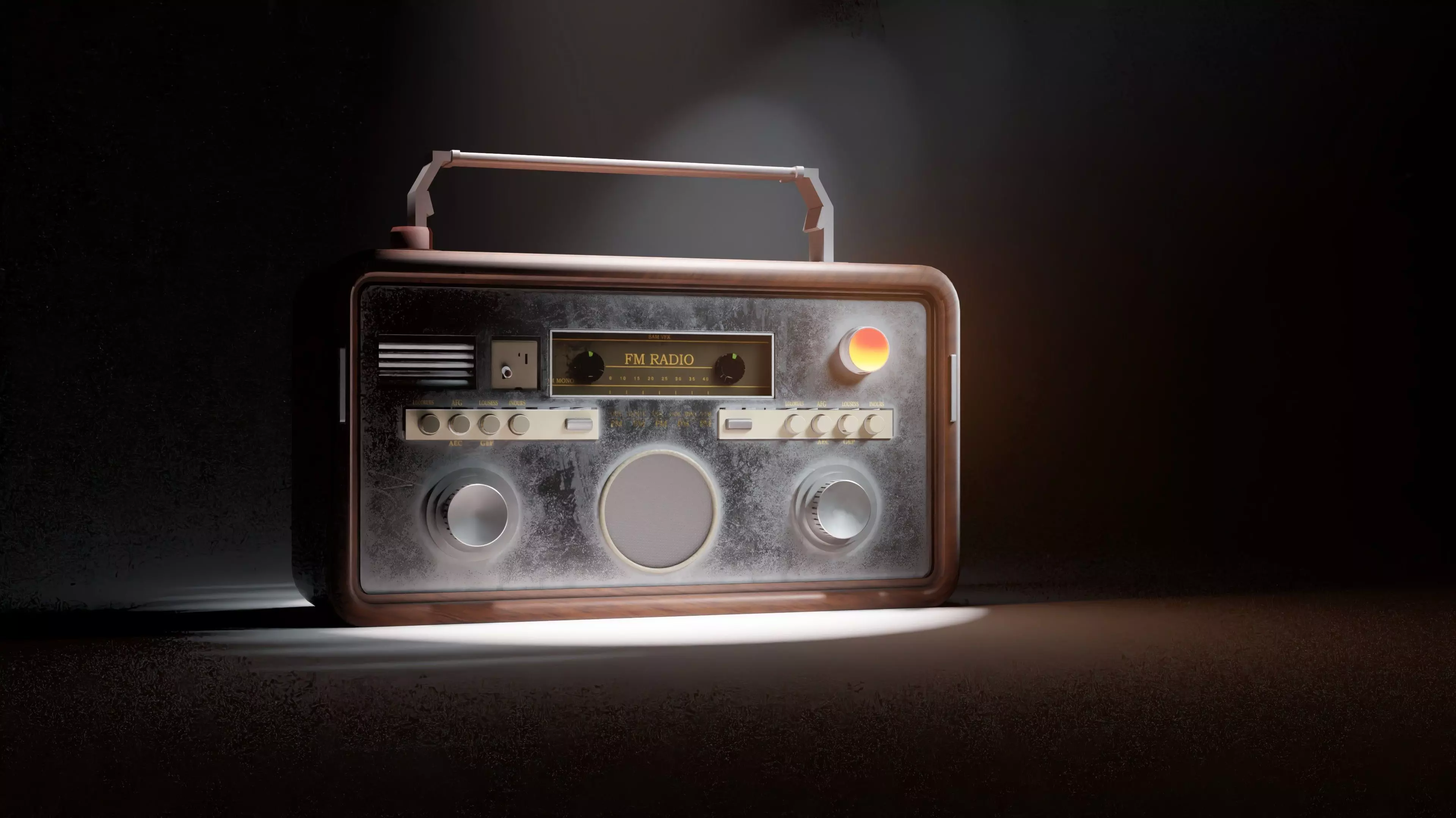 Vintage Old Radio 3D Model Free low-poly 3D model