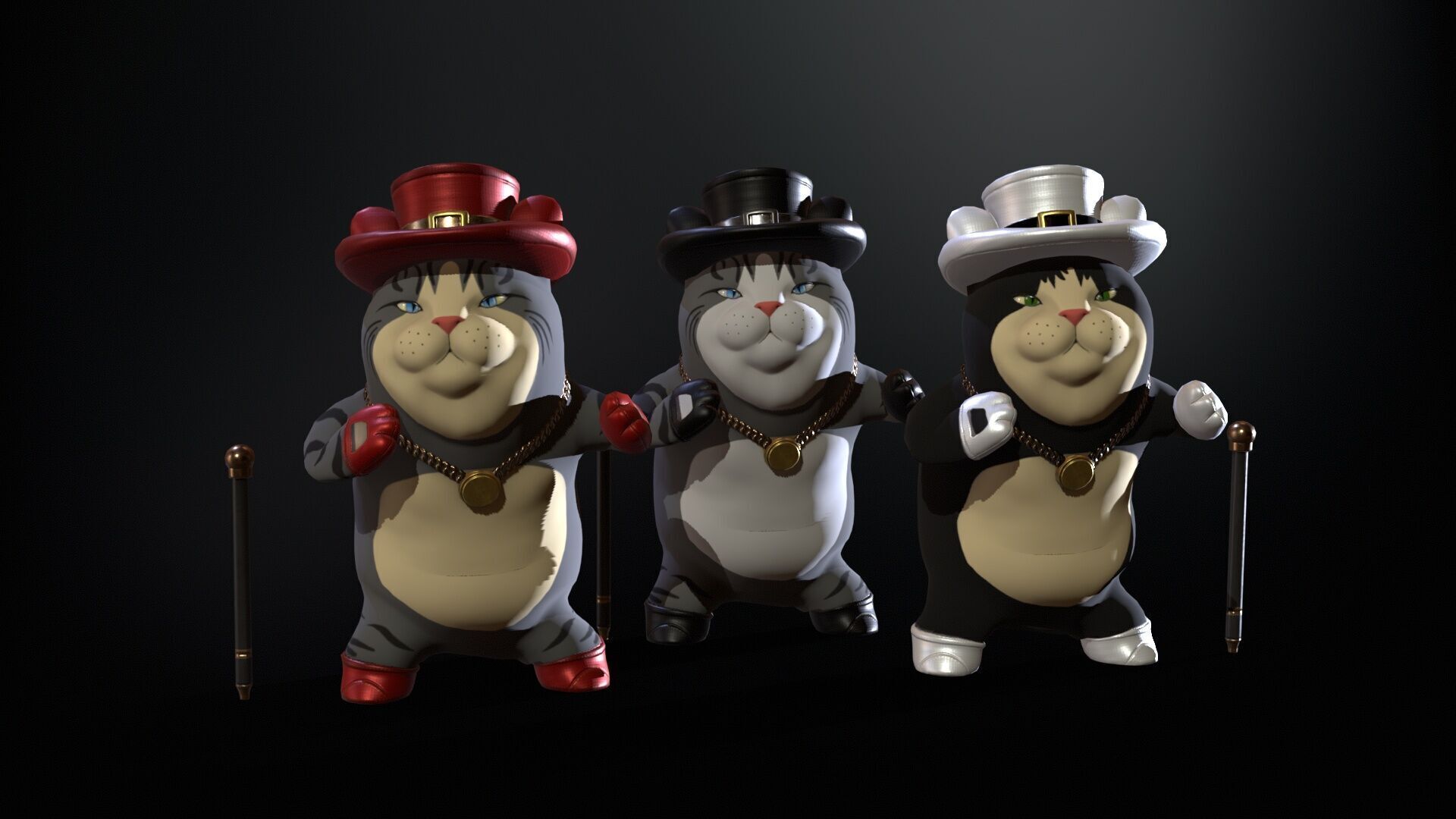 CatGel Low-poly 3D model_13