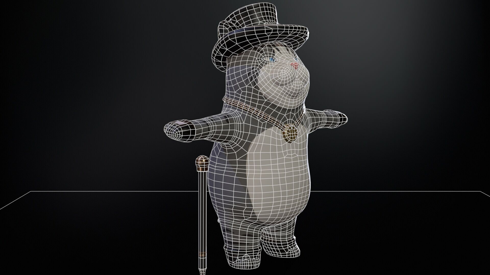 CatGel Low-poly 3D model_12