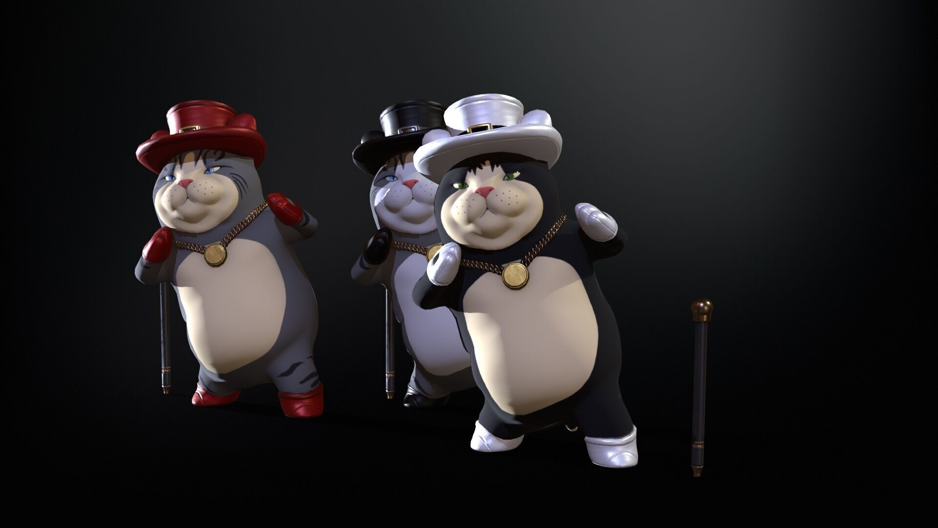 CatGel Low-poly 3D model_3