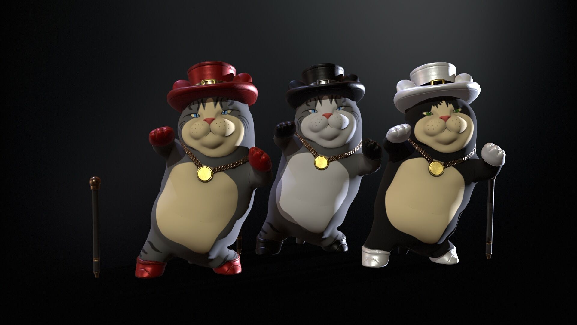 CatGel Low-poly 3D model_2