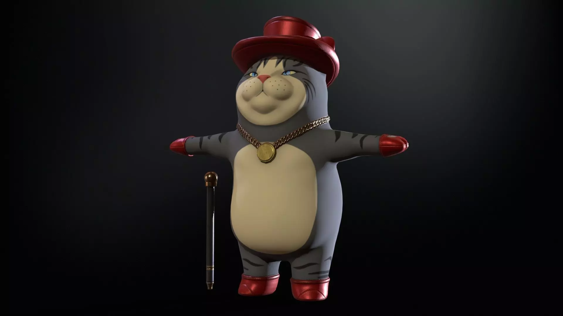 CatGel Low-poly 3D model_0