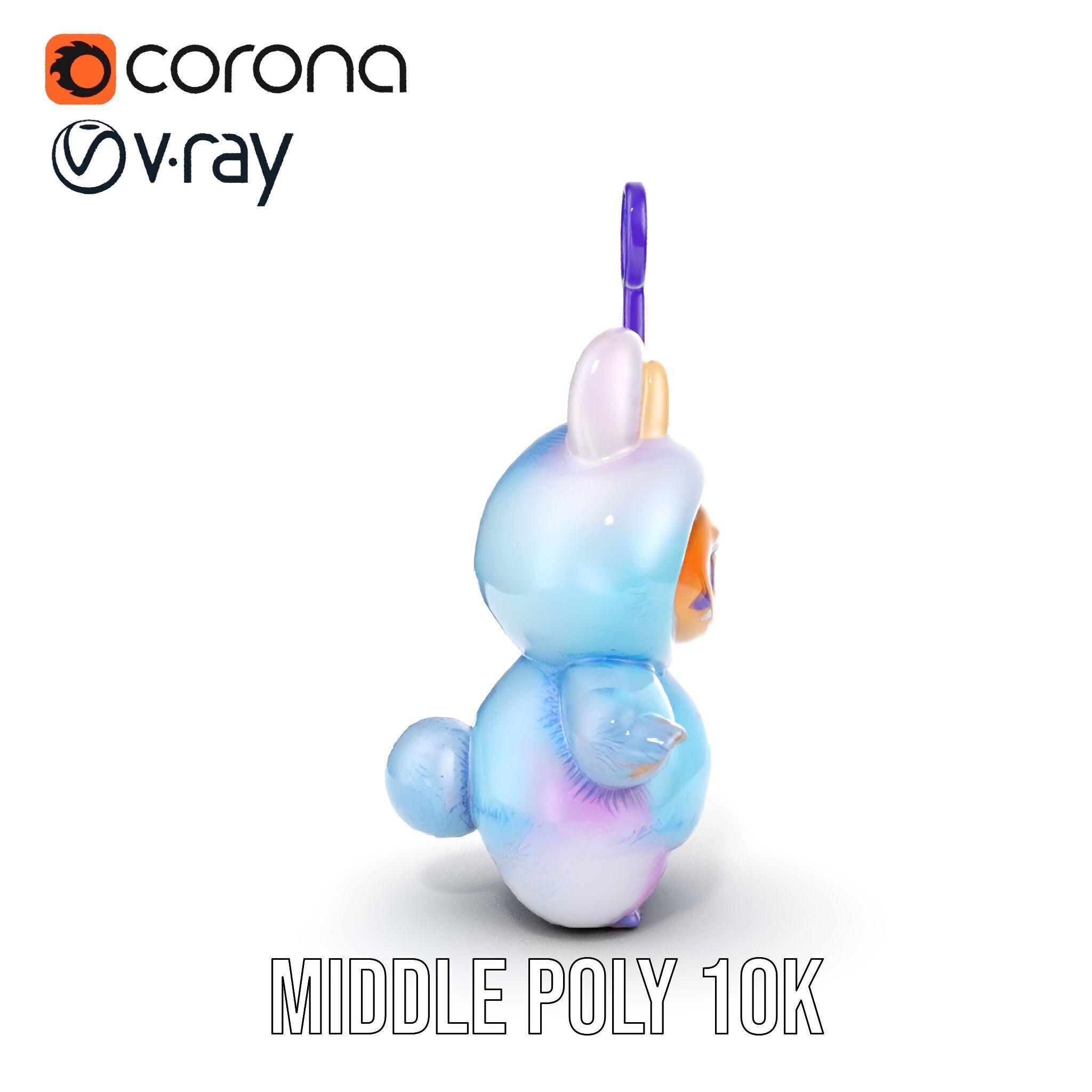 Cute Monster Plush Toy D Model Pack Low-poly 3D model_26