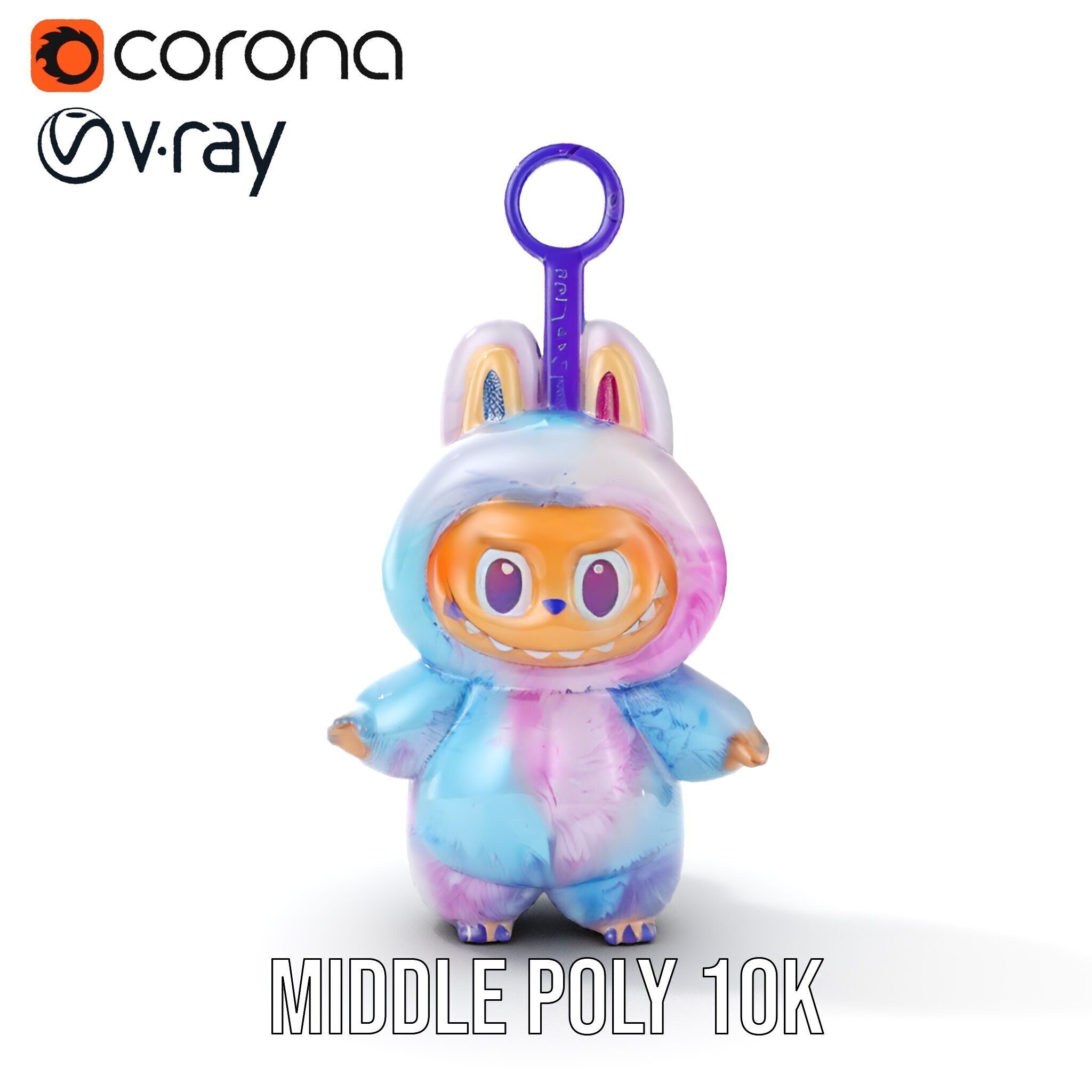 Cute Monster Plush Toy D Model Pack Low-poly 3D model_12