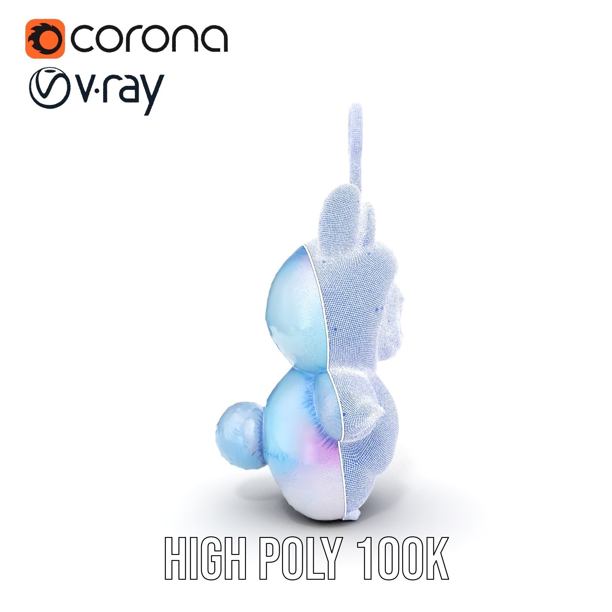 Cute Monster Plush Toy D Model Pack Low-poly 3D model_38