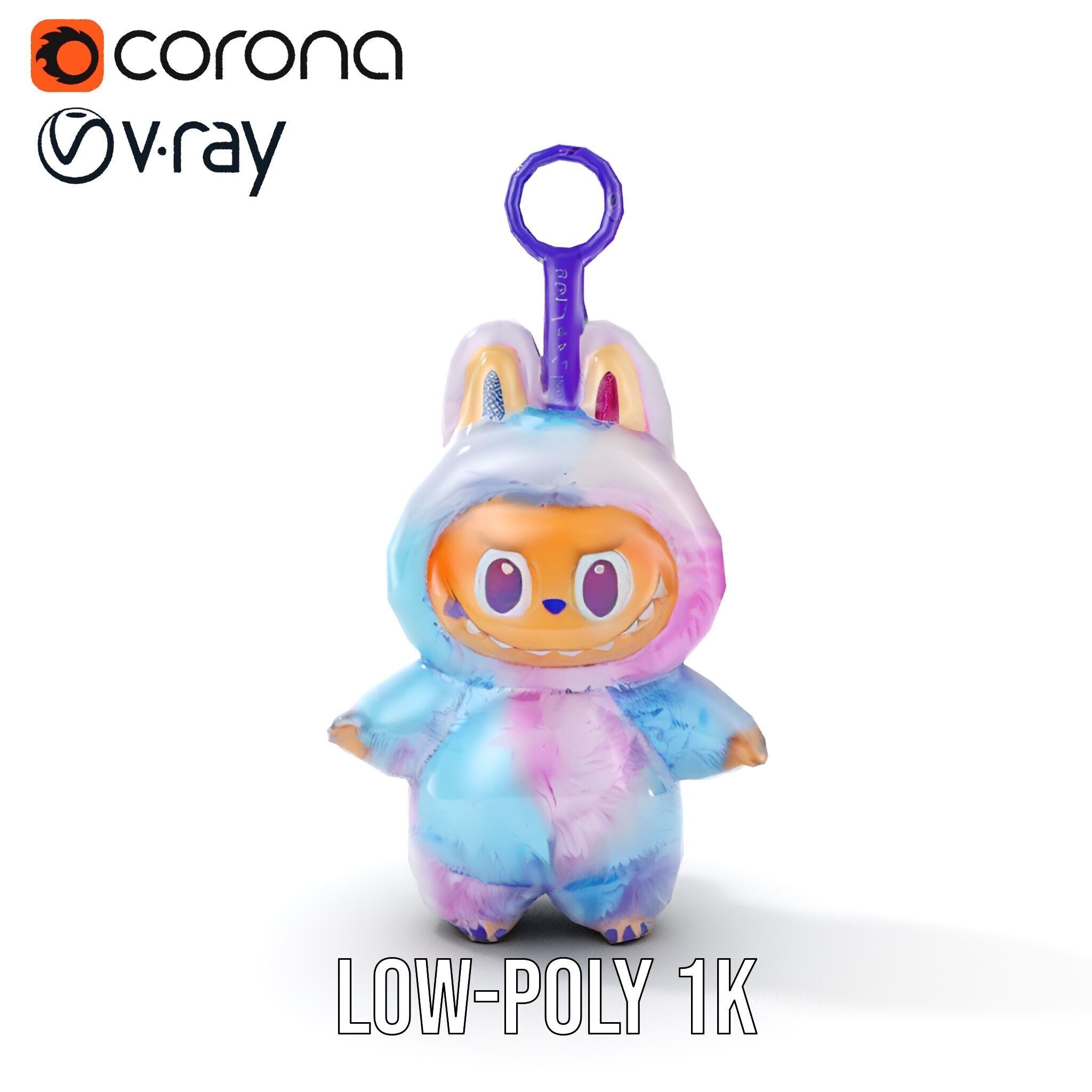 Cute Monster Plush Toy D Model Pack Low-poly 3D model_27