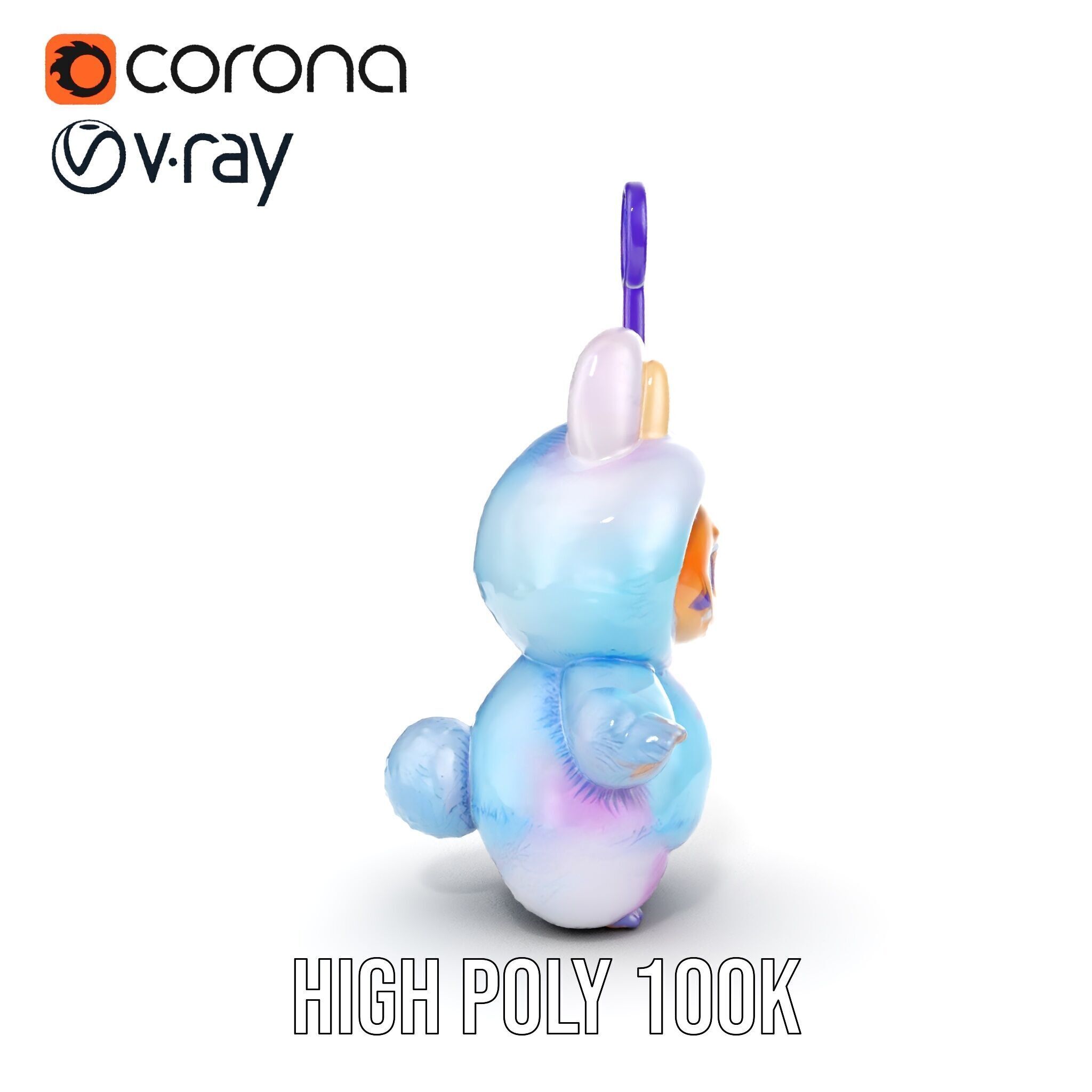 Cute Monster Plush Toy D Model Pack Low-poly 3D model_22