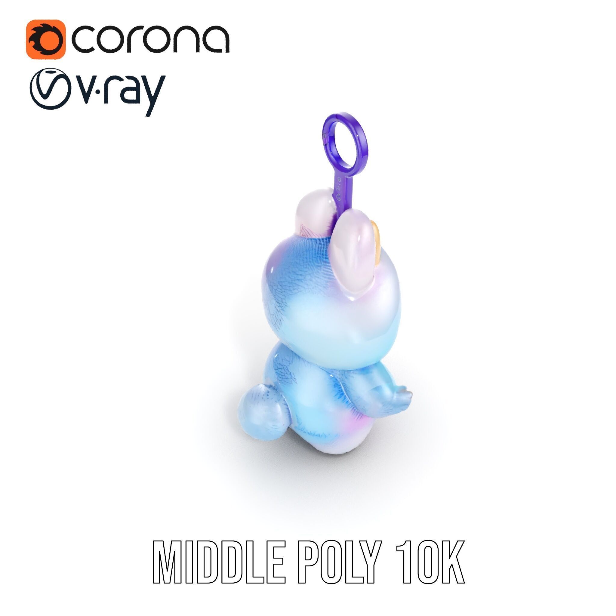 Cute Monster Plush Toy D Model Pack Low-poly 3D model_9