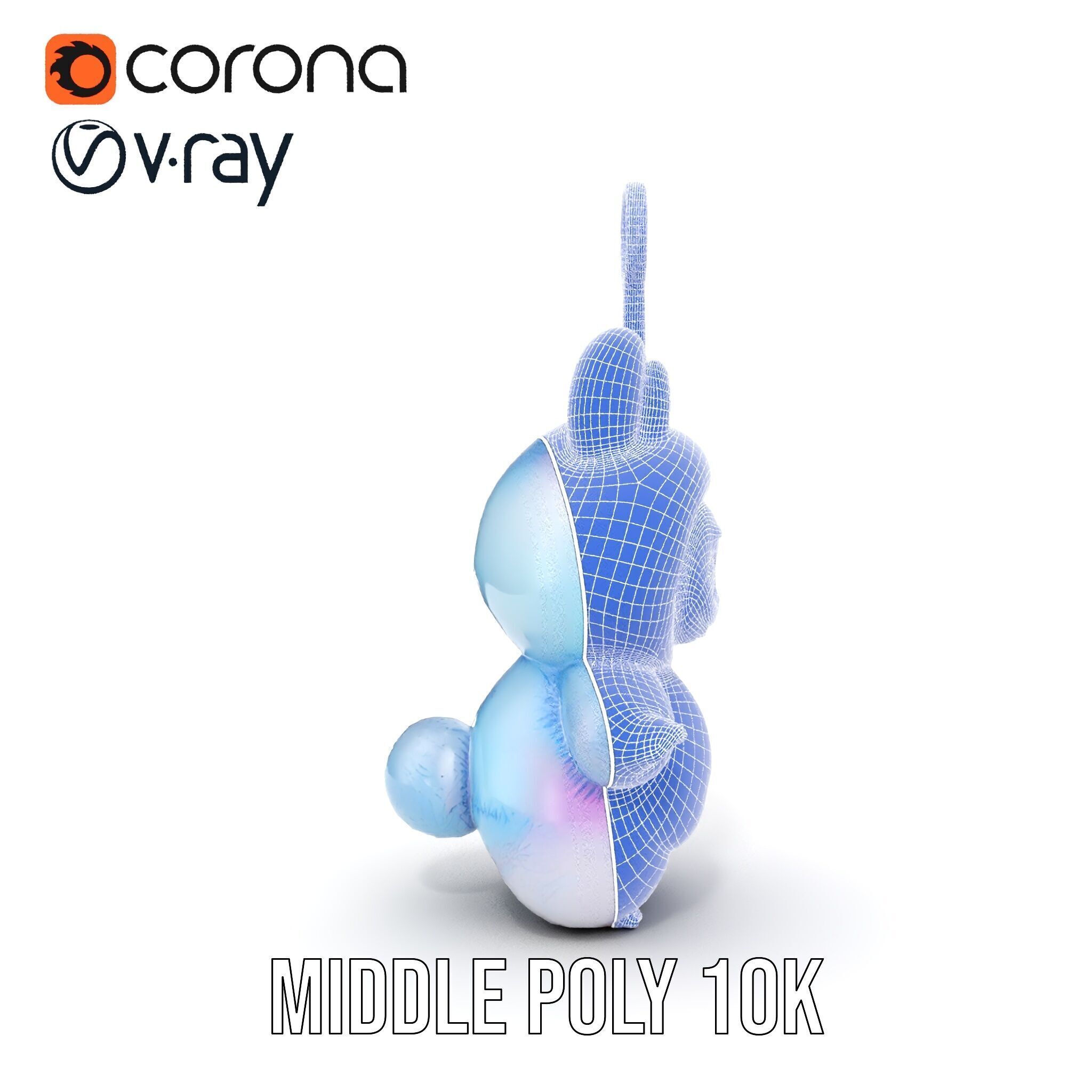 Cute Monster Plush Toy D Model Pack Low-poly 3D model_23