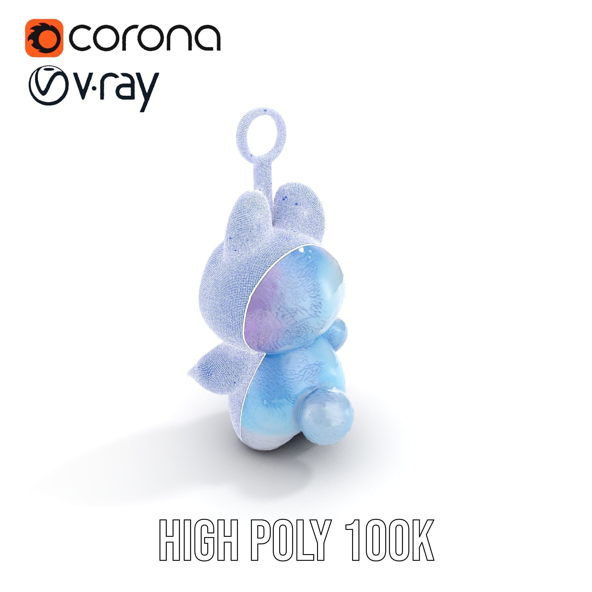 Cute Monster Plush Toy D Model Pack Low-poly 3D model_37