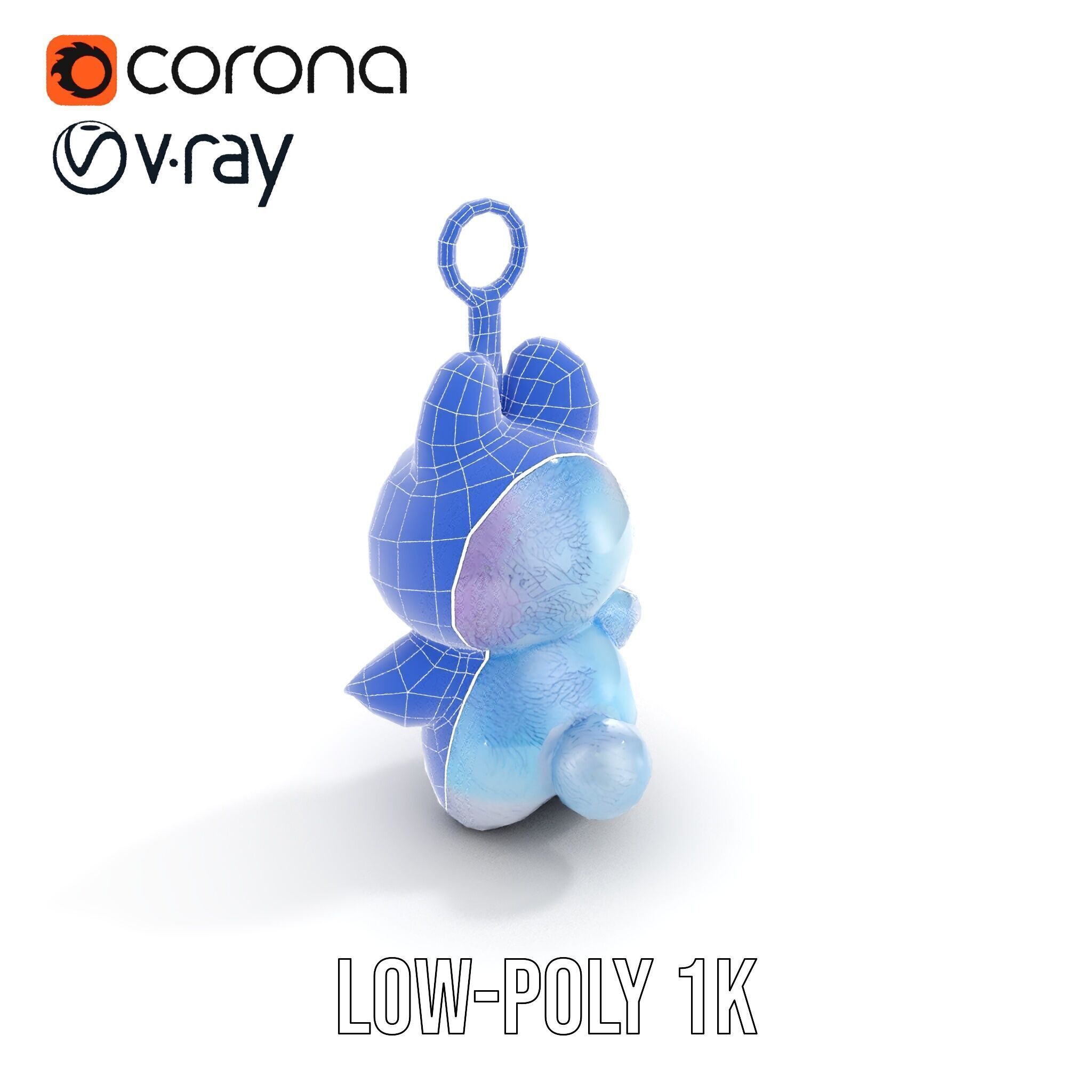 Cute Monster Plush Toy D Model Pack Low-poly 3D model_30