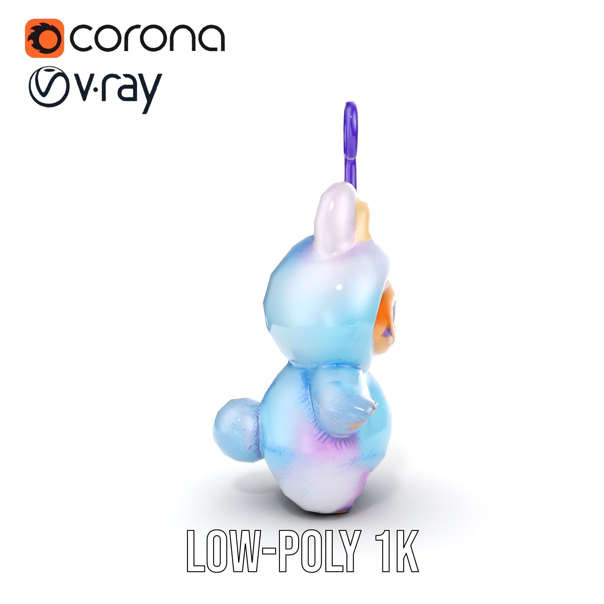 Cute Monster Plush Toy D Model Pack Low-poly 3D model_21