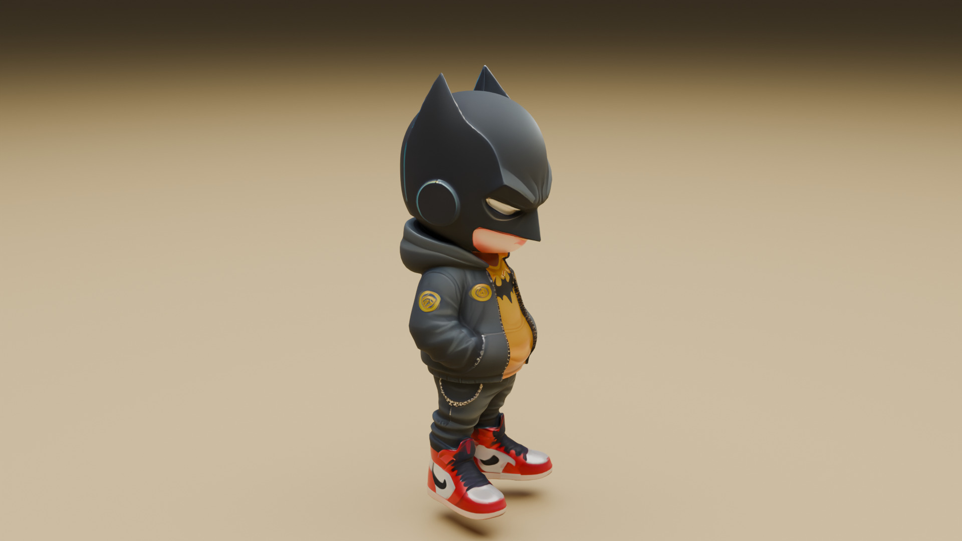 Batman Chibi 3D print model_1