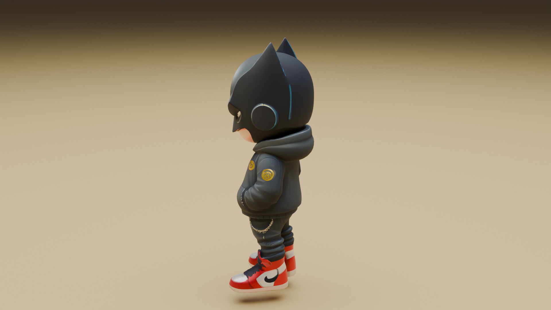 Batman Chibi 3D print model_3