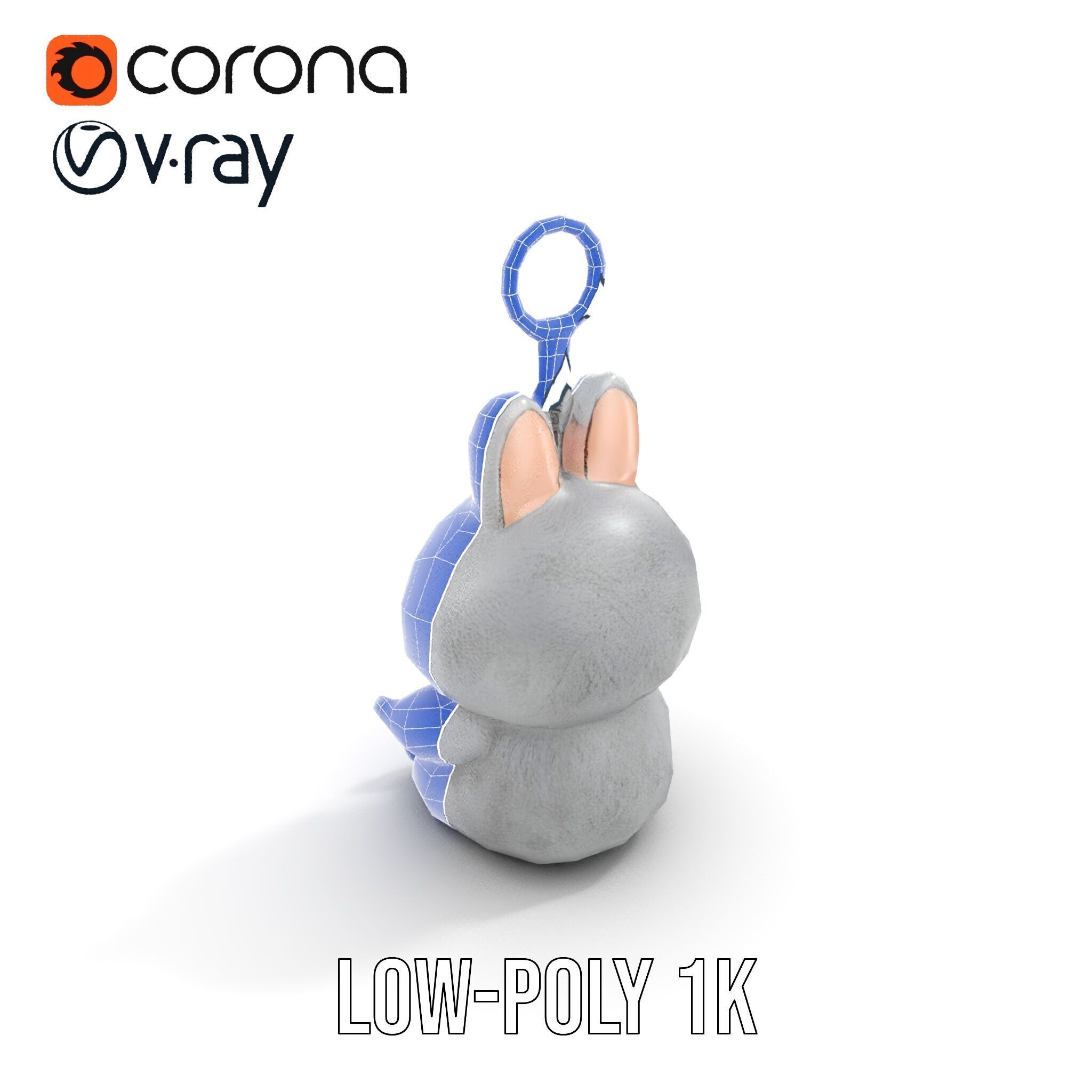 Furry Monster Keychain D Model Pack Low-poly 3D model_18
