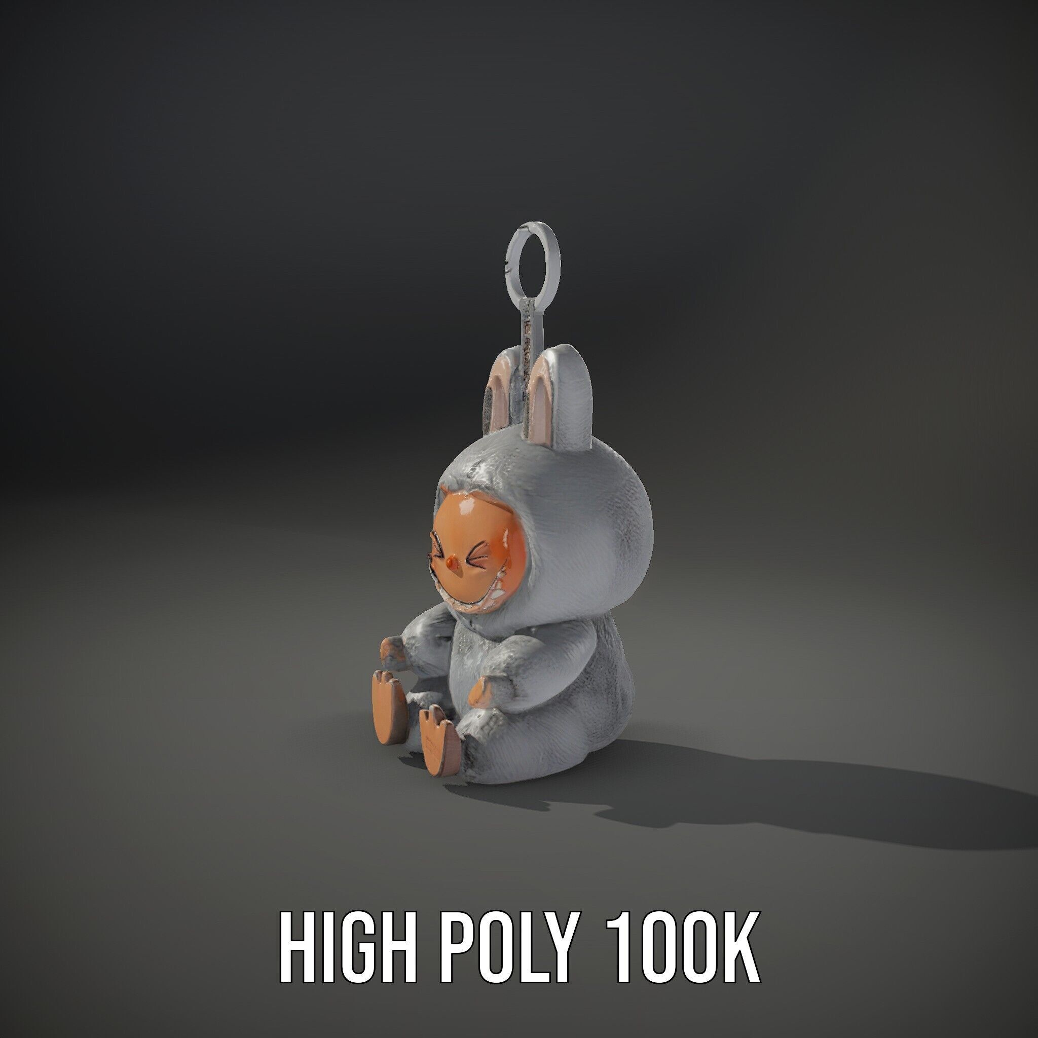 Furry Monster Keychain D Model Pack Low-poly 3D model_11