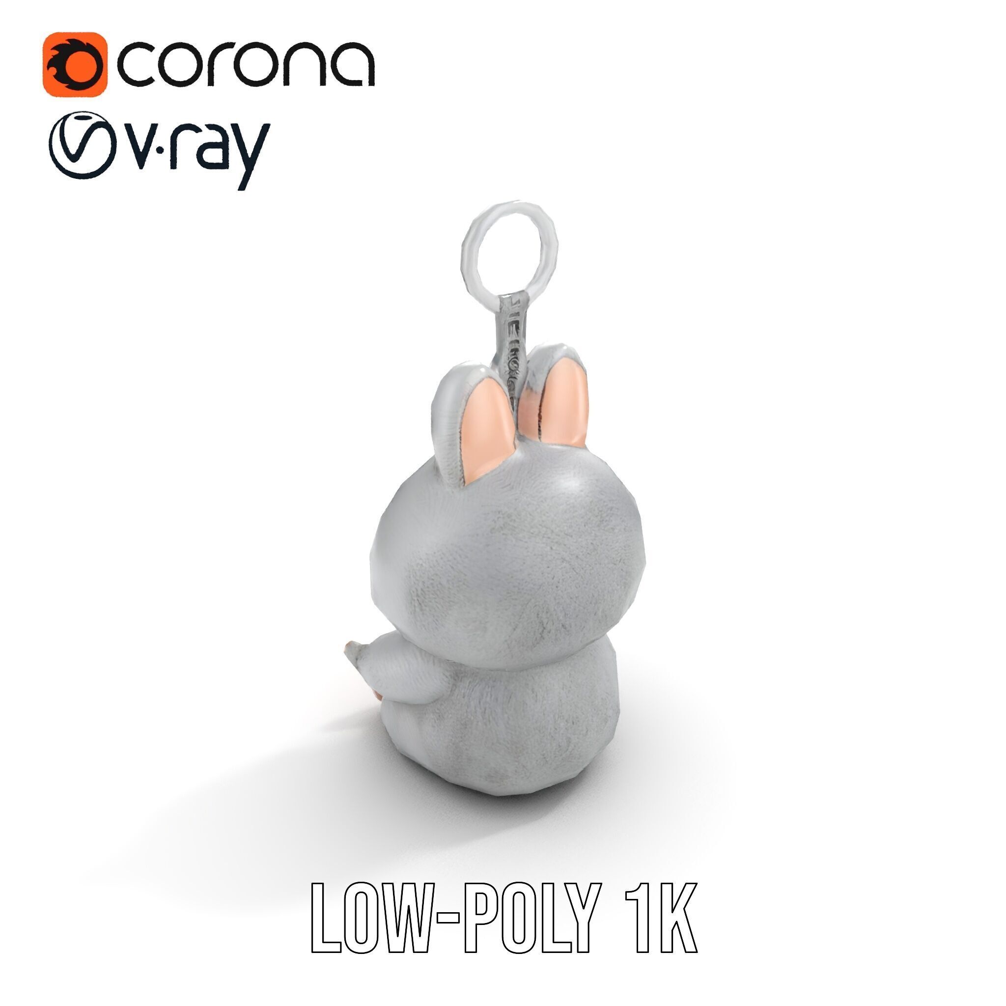 Furry Monster Keychain D Model Pack Low-poly 3D model_10