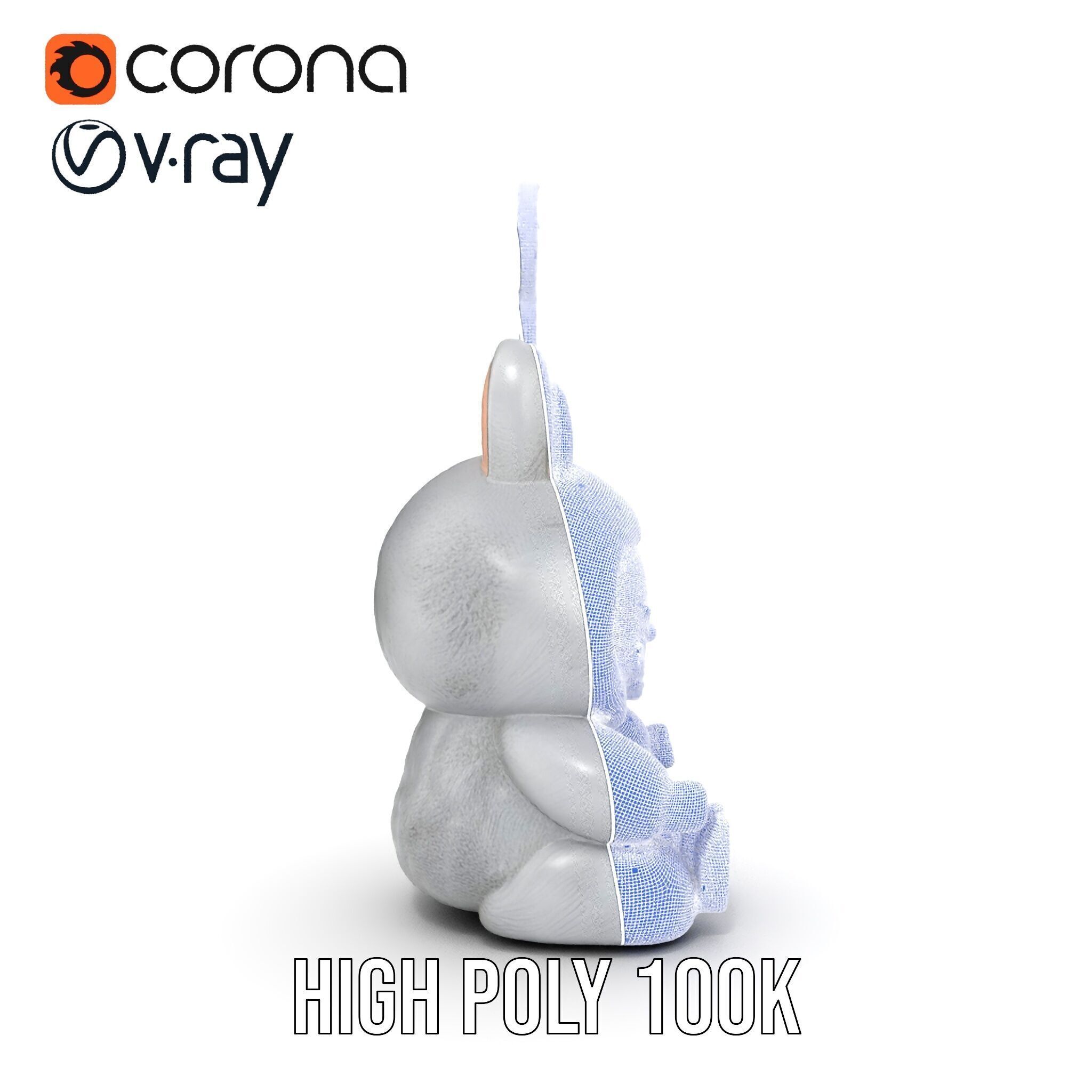 Furry Monster Keychain D Model Pack Low-poly 3D model_38