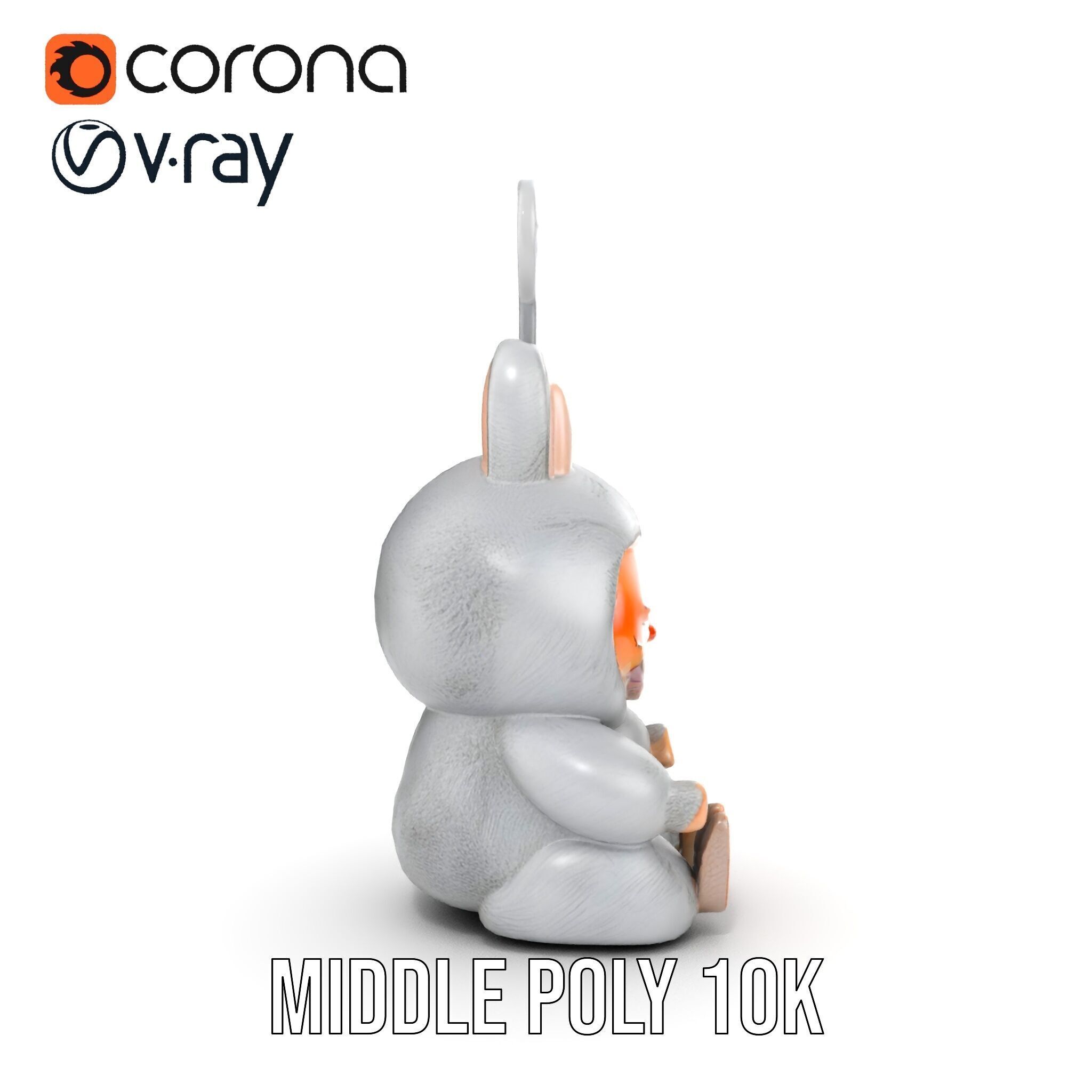 Furry Monster Keychain D Model Pack Low-poly 3D model_17