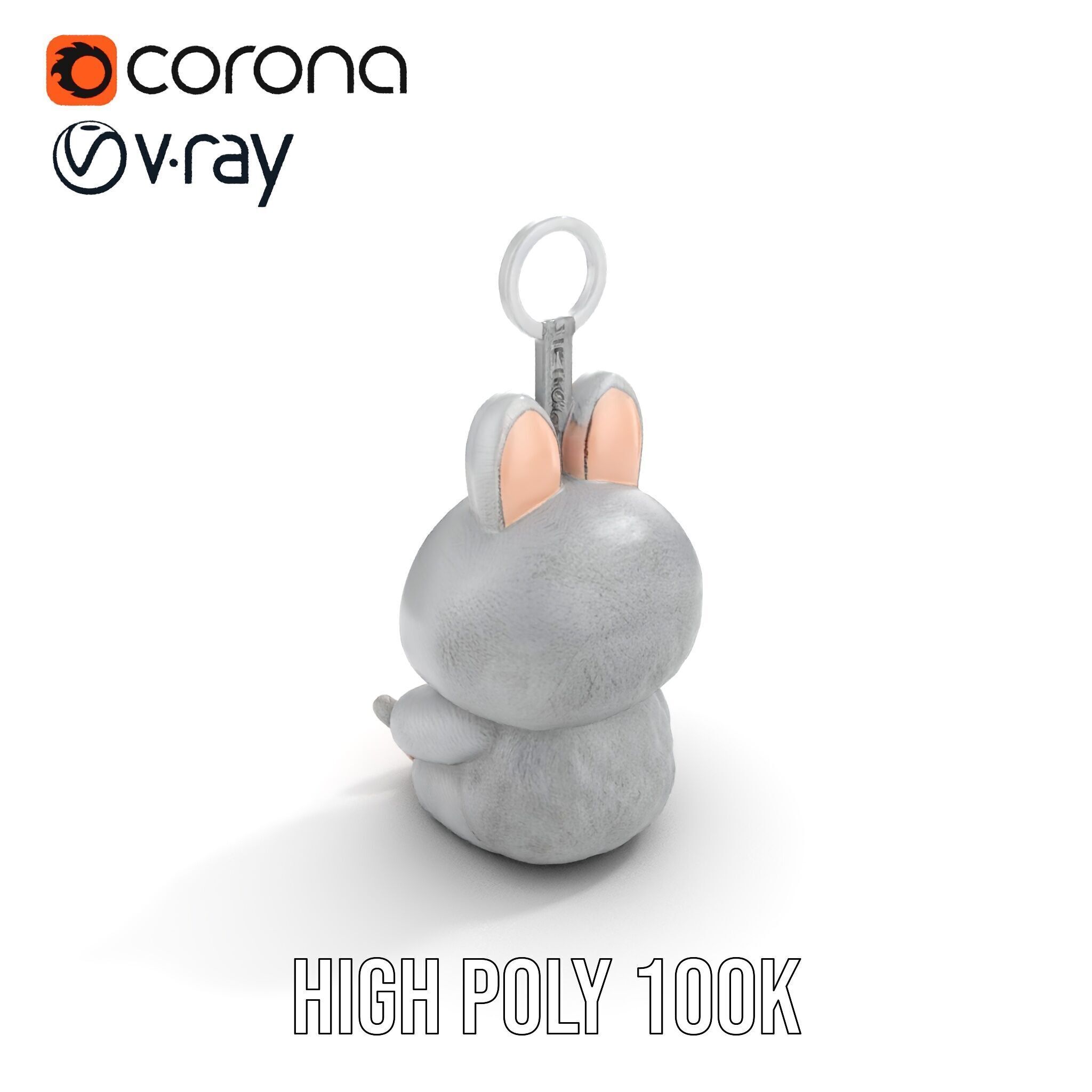 Furry Monster Keychain D Model Pack Low-poly 3D model_19