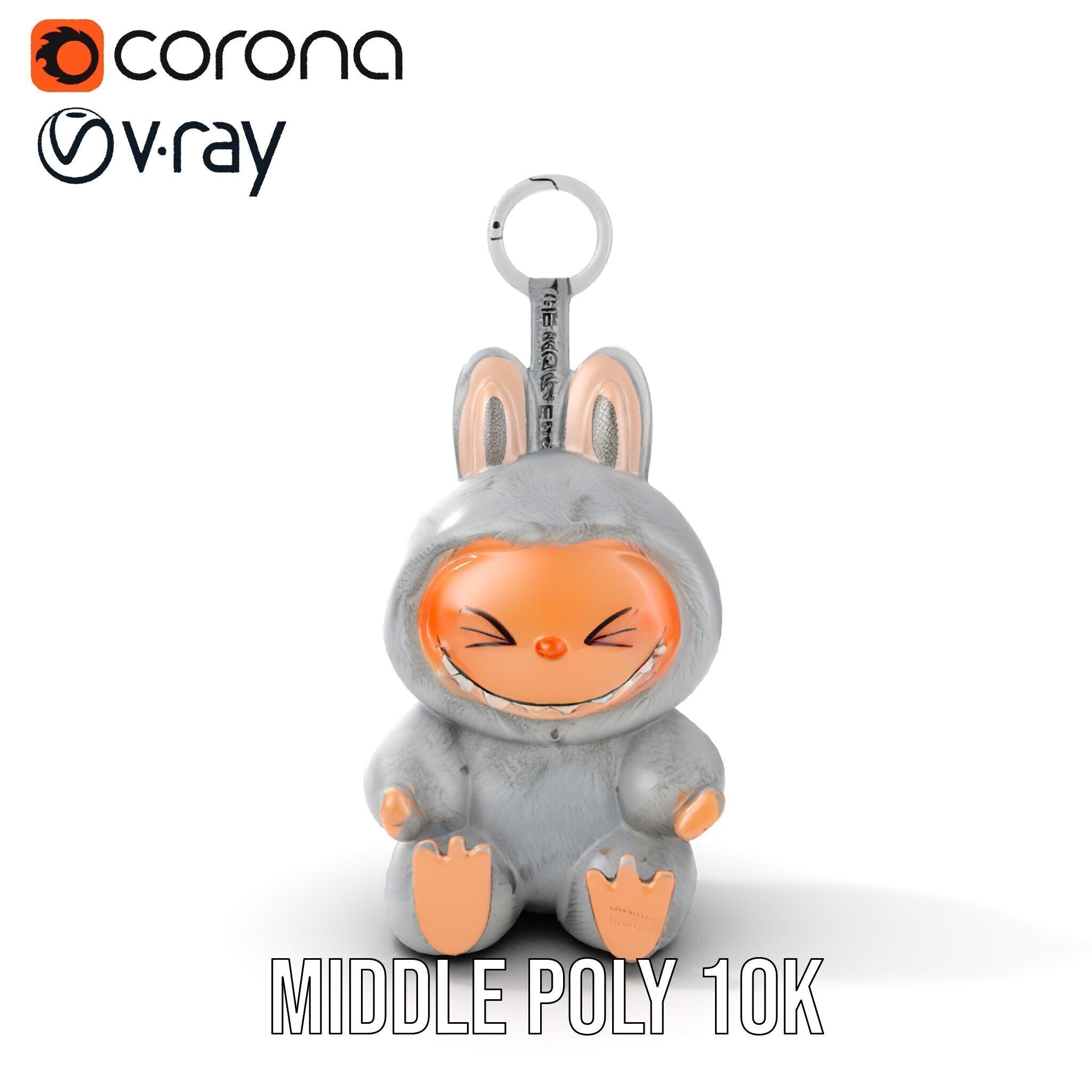 Furry Monster Keychain D Model Pack Low-poly 3D model_15