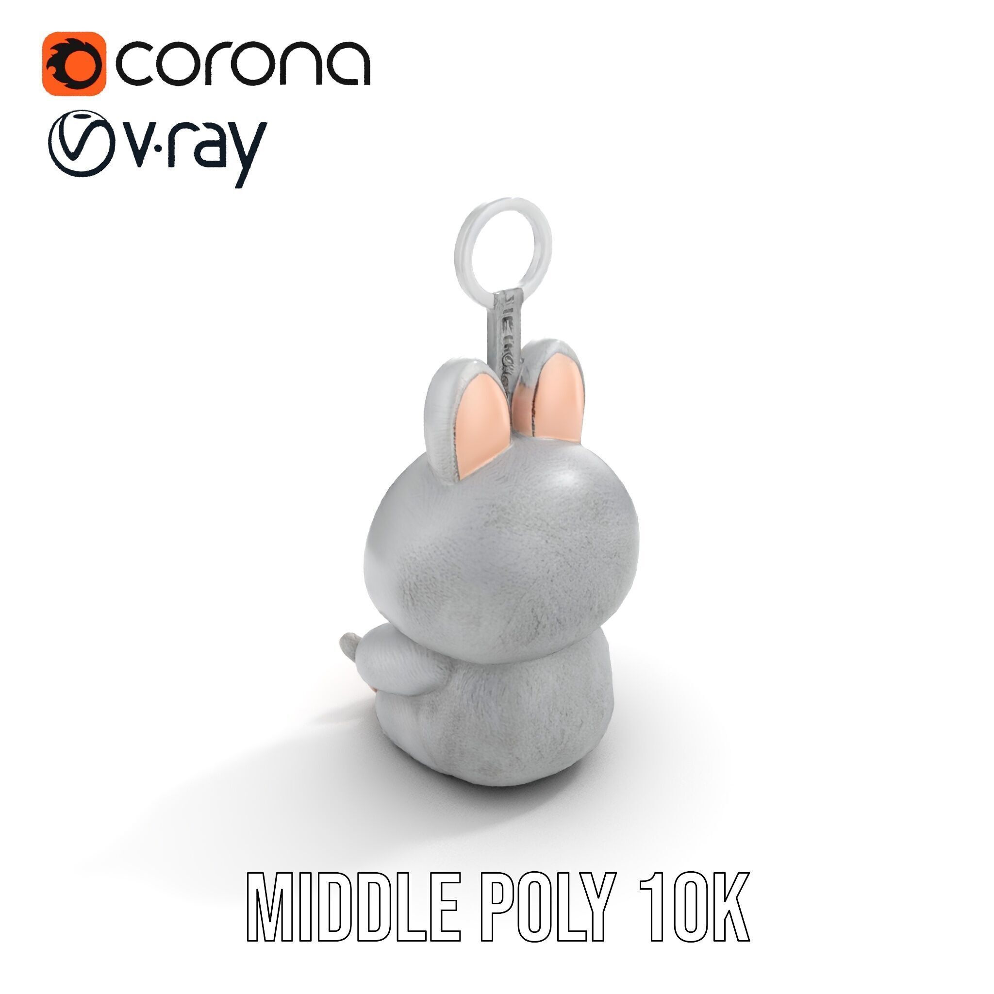 Furry Monster Keychain D Model Pack Low-poly 3D model_12