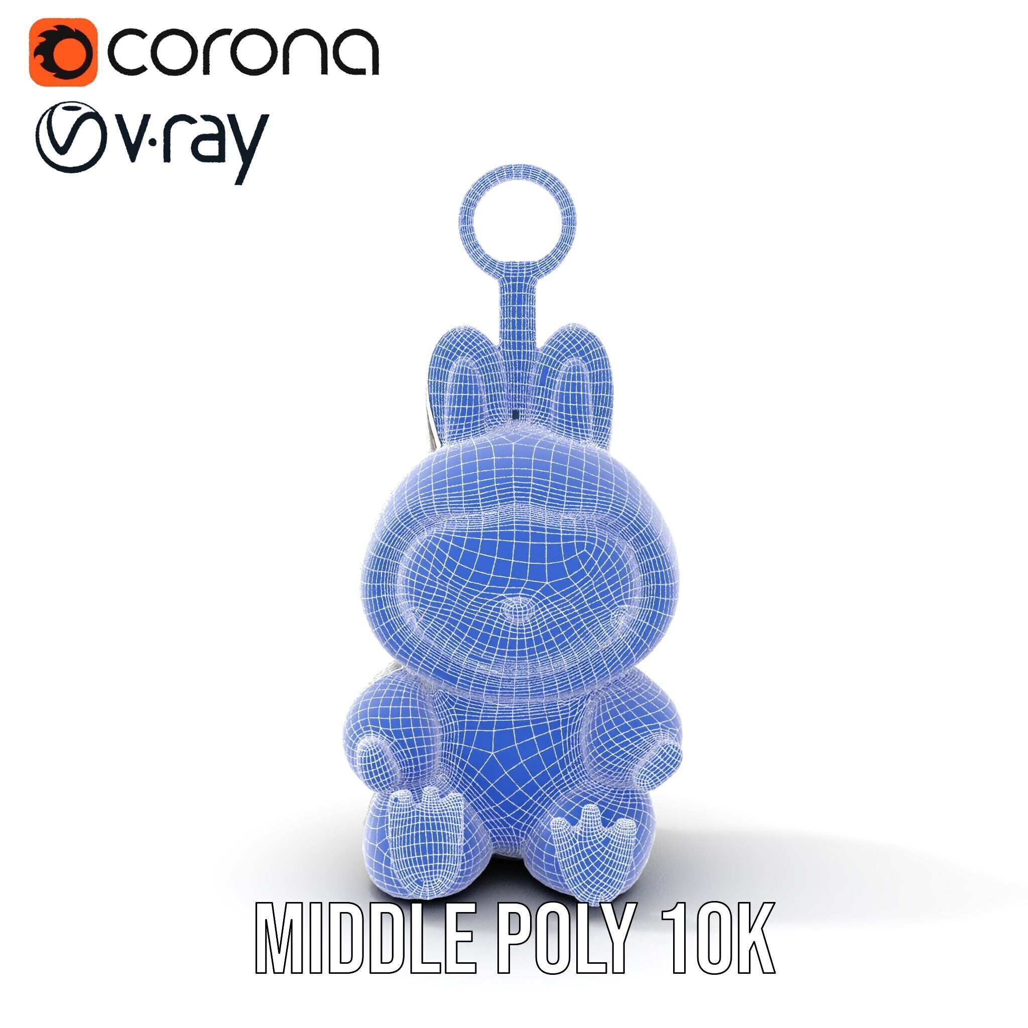 Furry Monster Keychain D Model Pack Low-poly 3D model_31