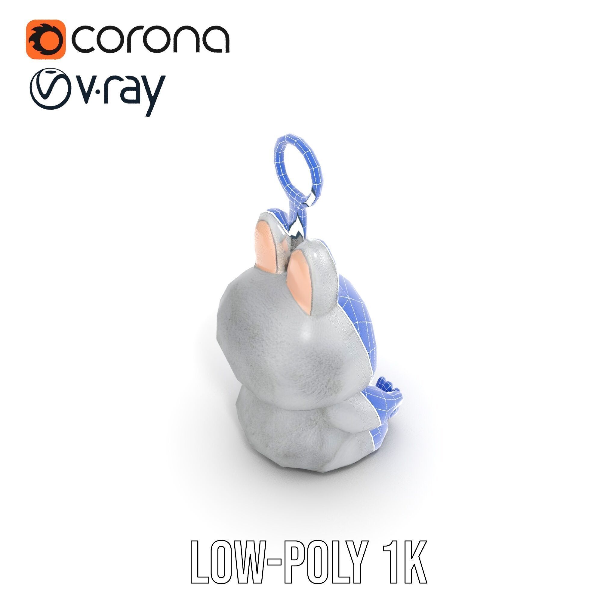 Furry Monster Keychain D Model Pack Low-poly 3D model_27