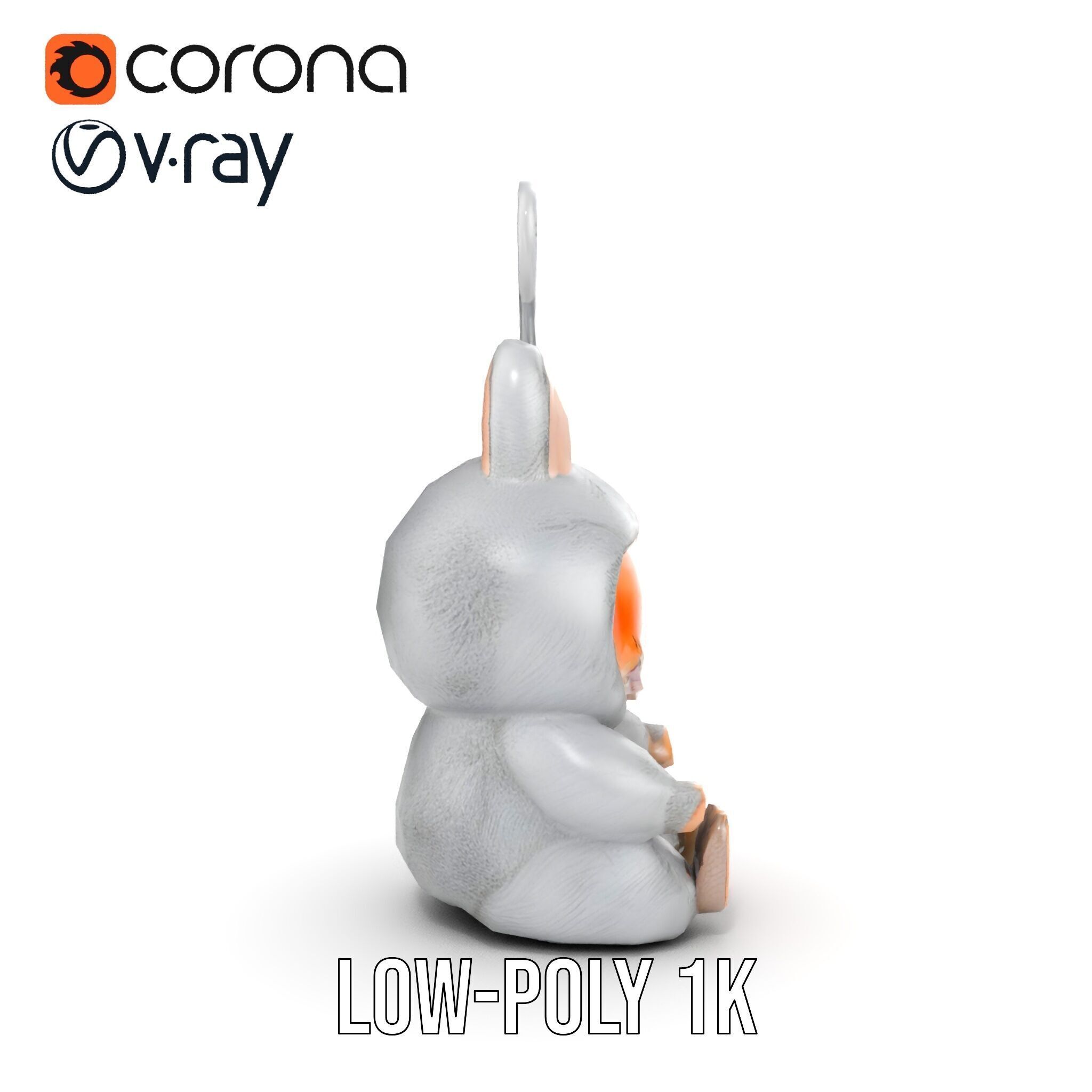 Furry Monster Keychain D Model Pack Low-poly 3D model_24