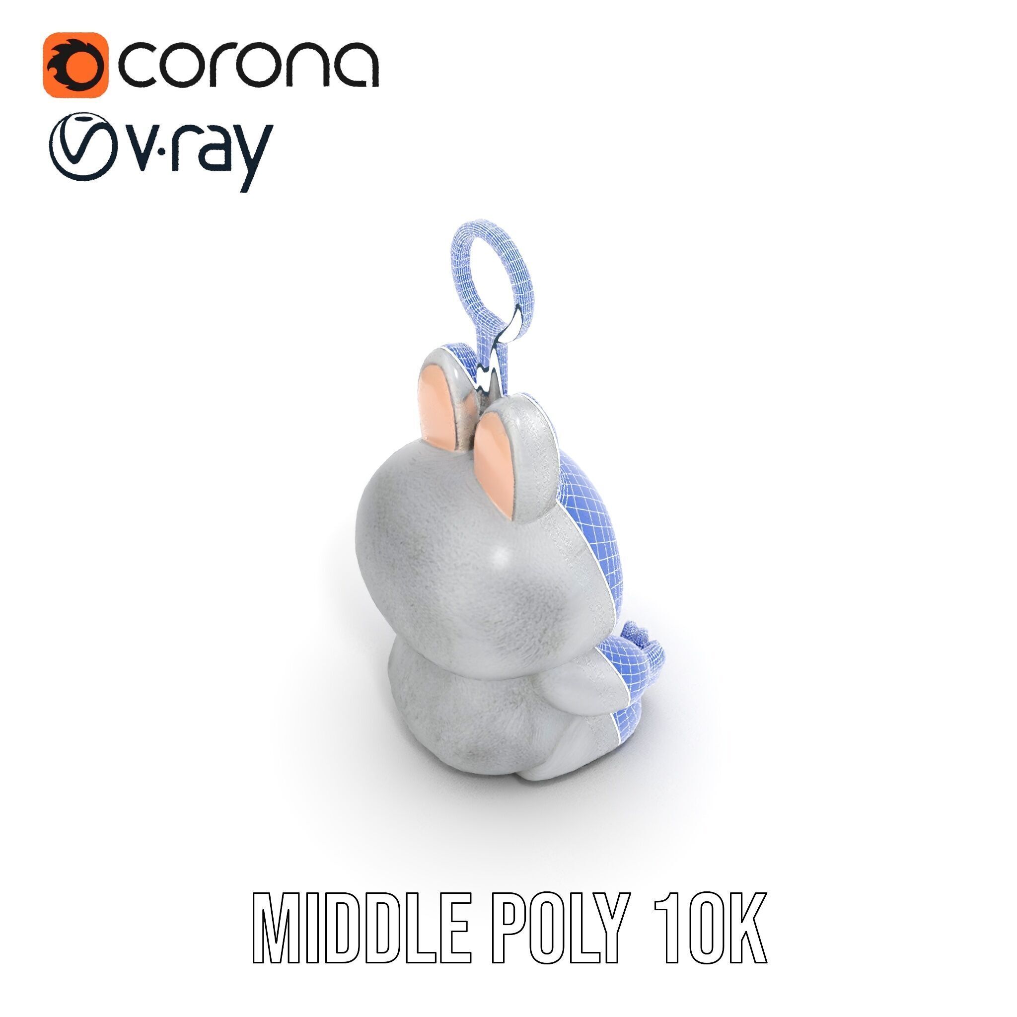 Furry Monster Keychain D Model Pack Low-poly 3D model_29