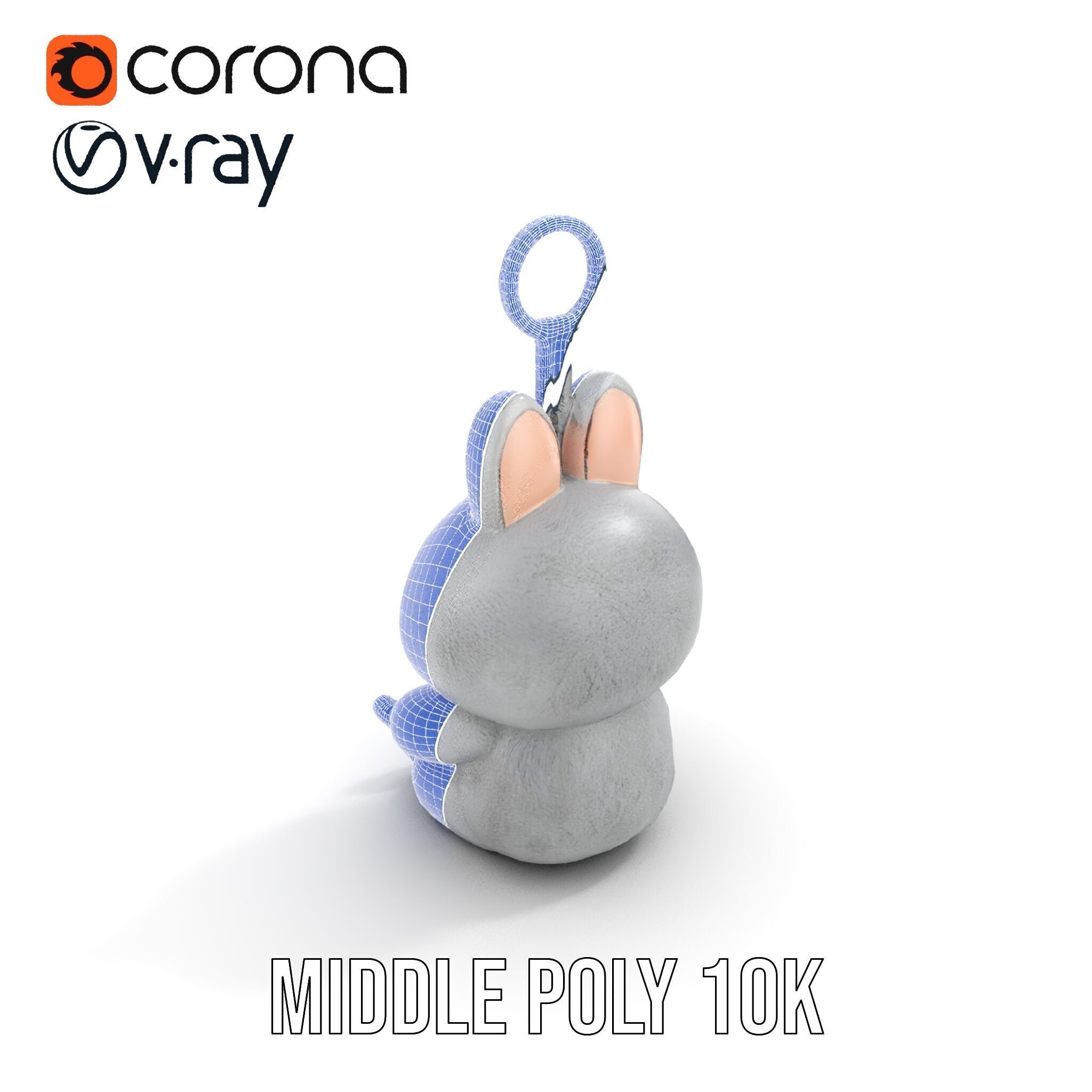 Furry Monster Keychain D Model Pack Low-poly 3D model_20