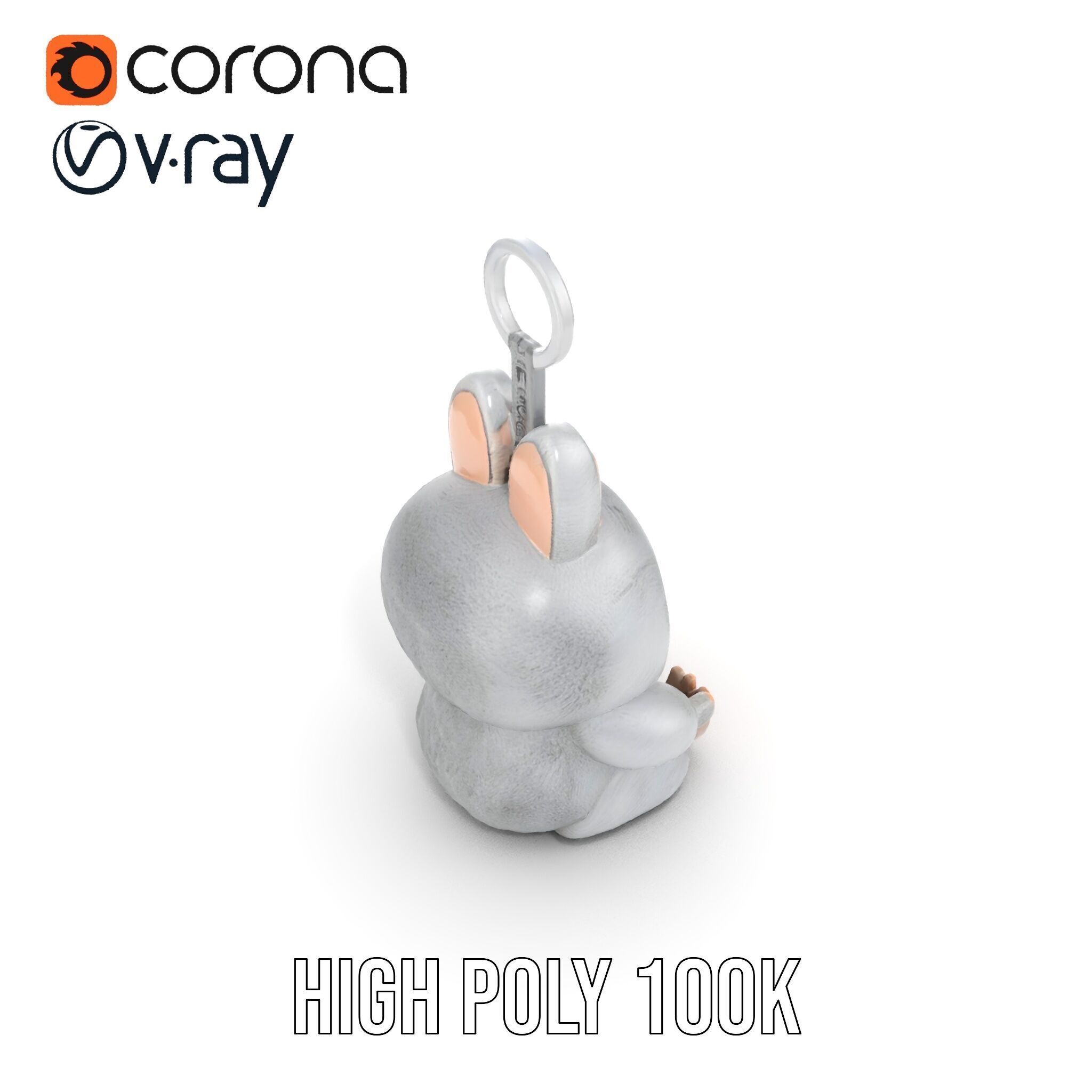 Furry Monster Keychain D Model Pack Low-poly 3D model_22