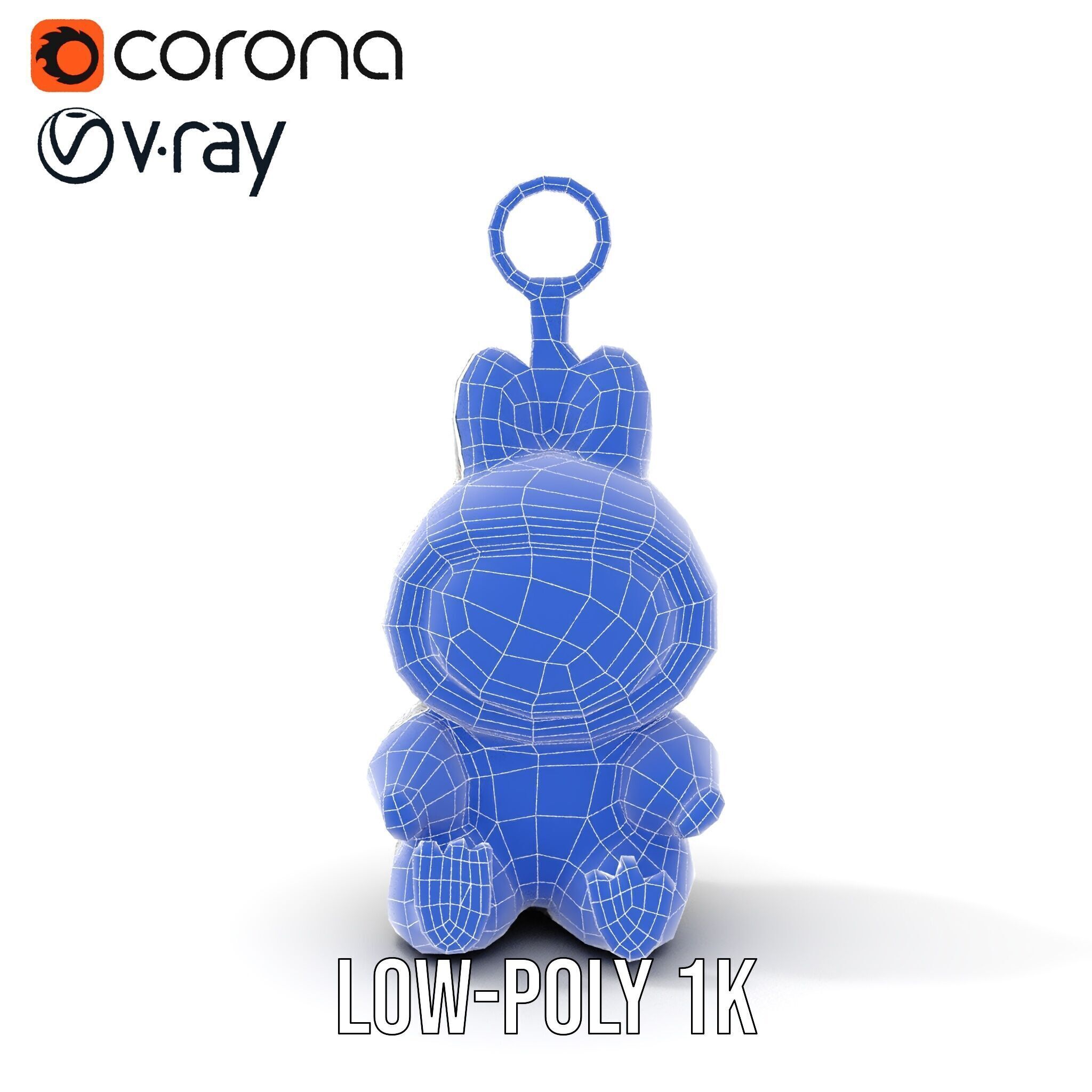 Furry Monster Keychain D Model Pack Low-poly 3D model_30