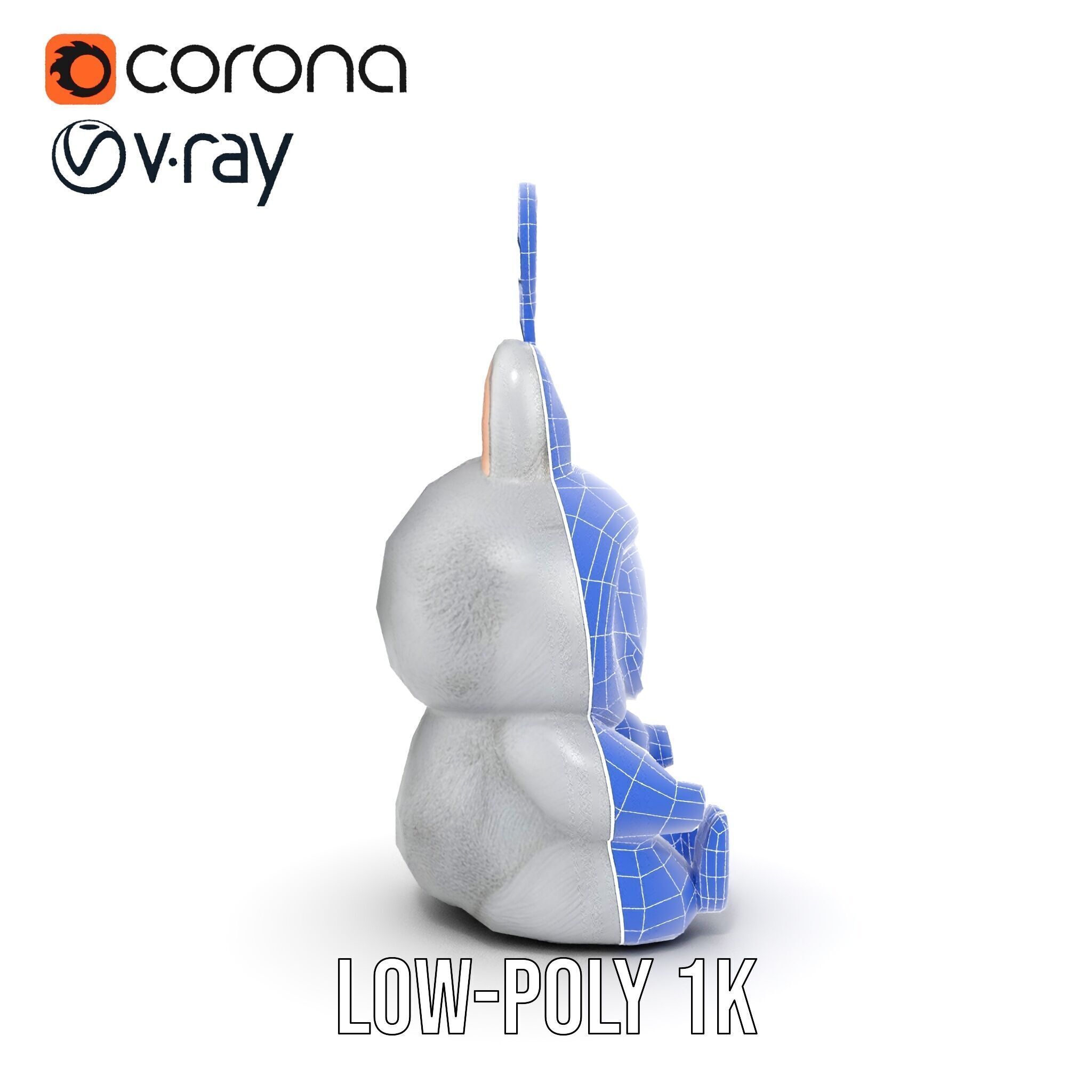 Furry Monster Keychain D Model Pack Low-poly 3D model_32