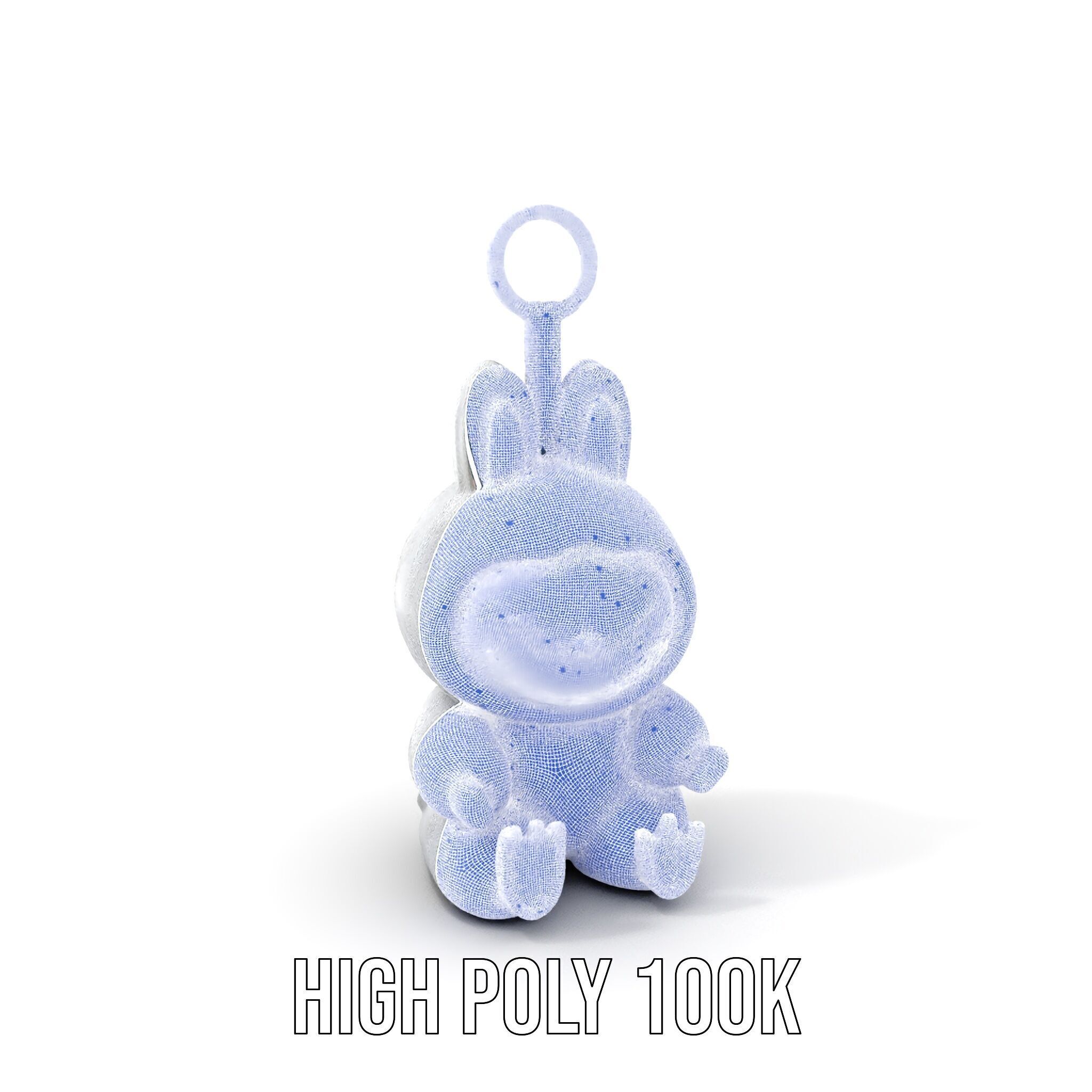 Furry Monster Keychain D Model Pack Low-poly 3D model_4