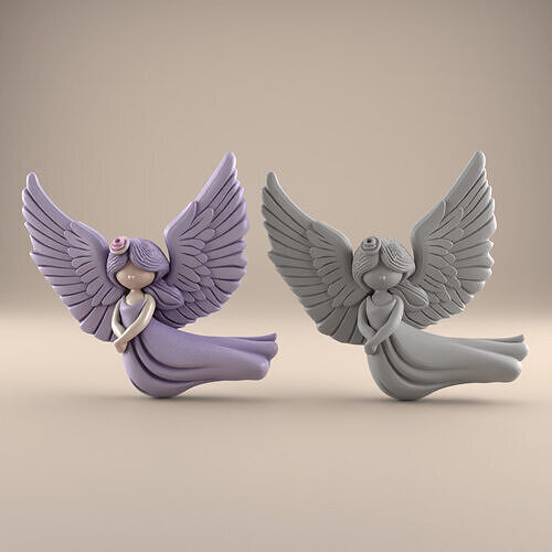 Elegant Angel 3D Model for Home Decor 3D print model