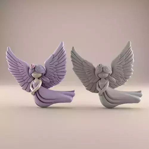 Elegant Angel 3D Model for Home Decor