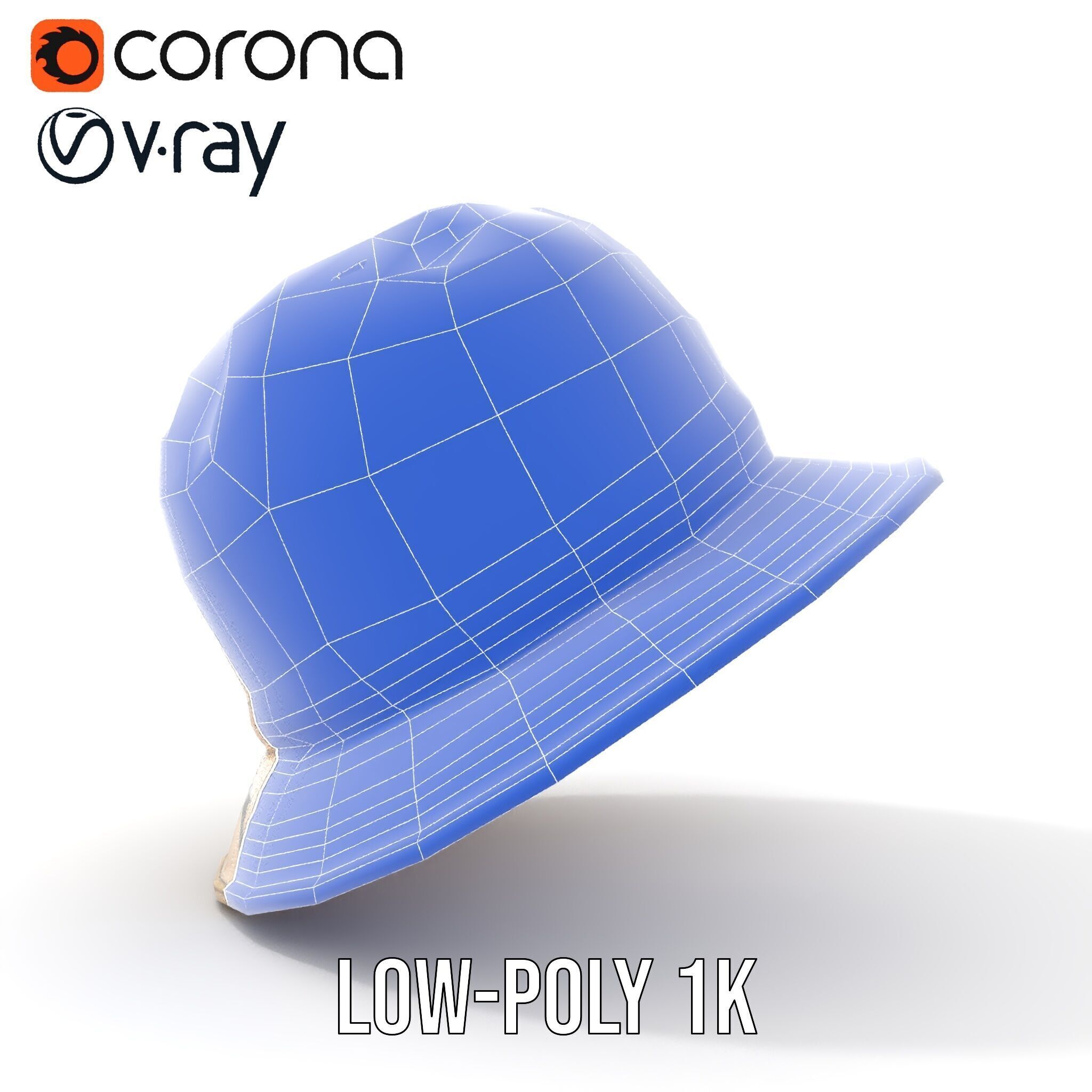 Stylish Patterned Hat Model Pack Low-poly 3D model_13