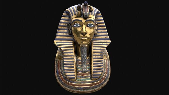 Egyptian Tutankhamun Mask Low-poly 3D model