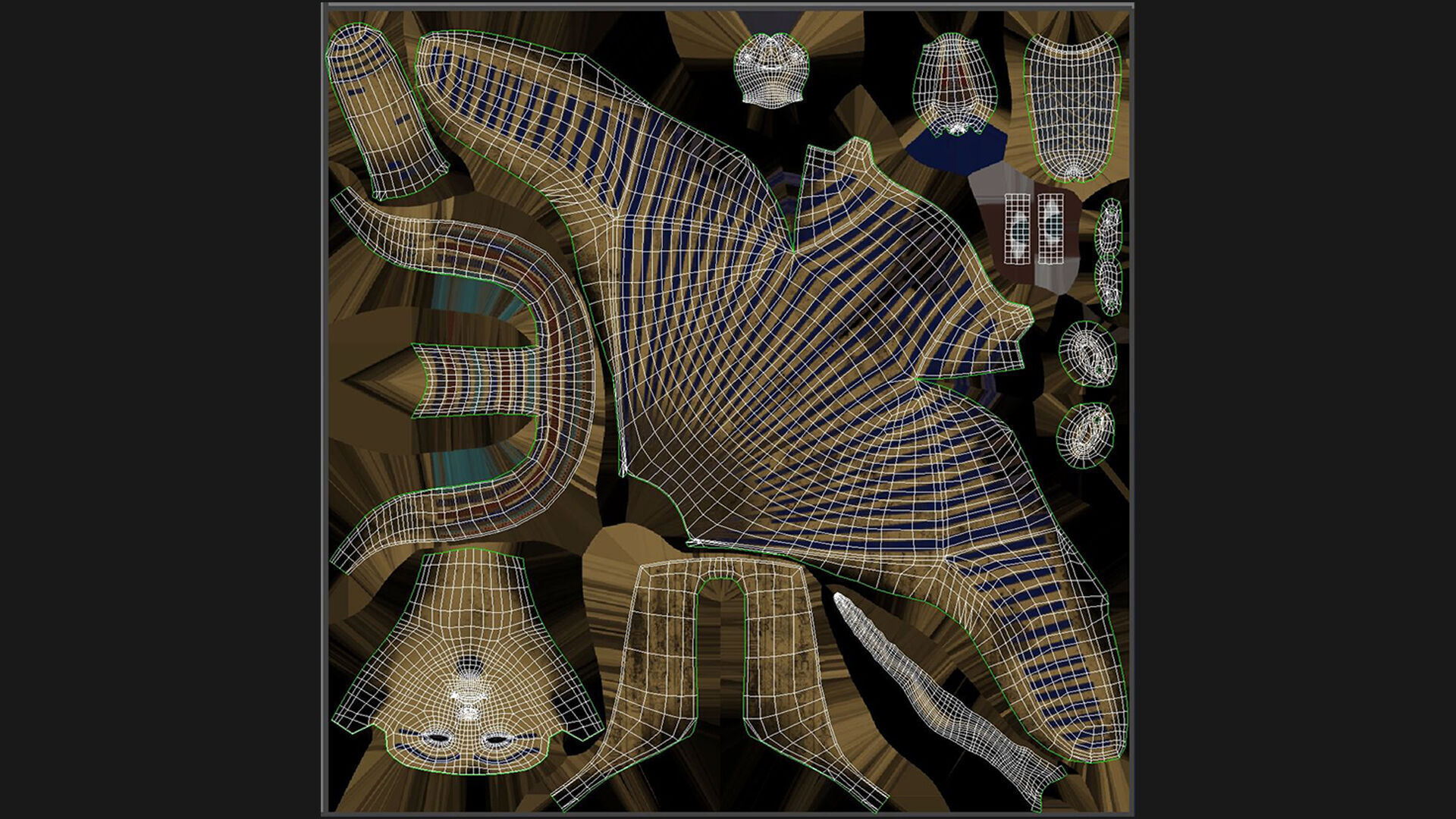 Egyptian Tutankhamun Mask Low-poly 3D model_22