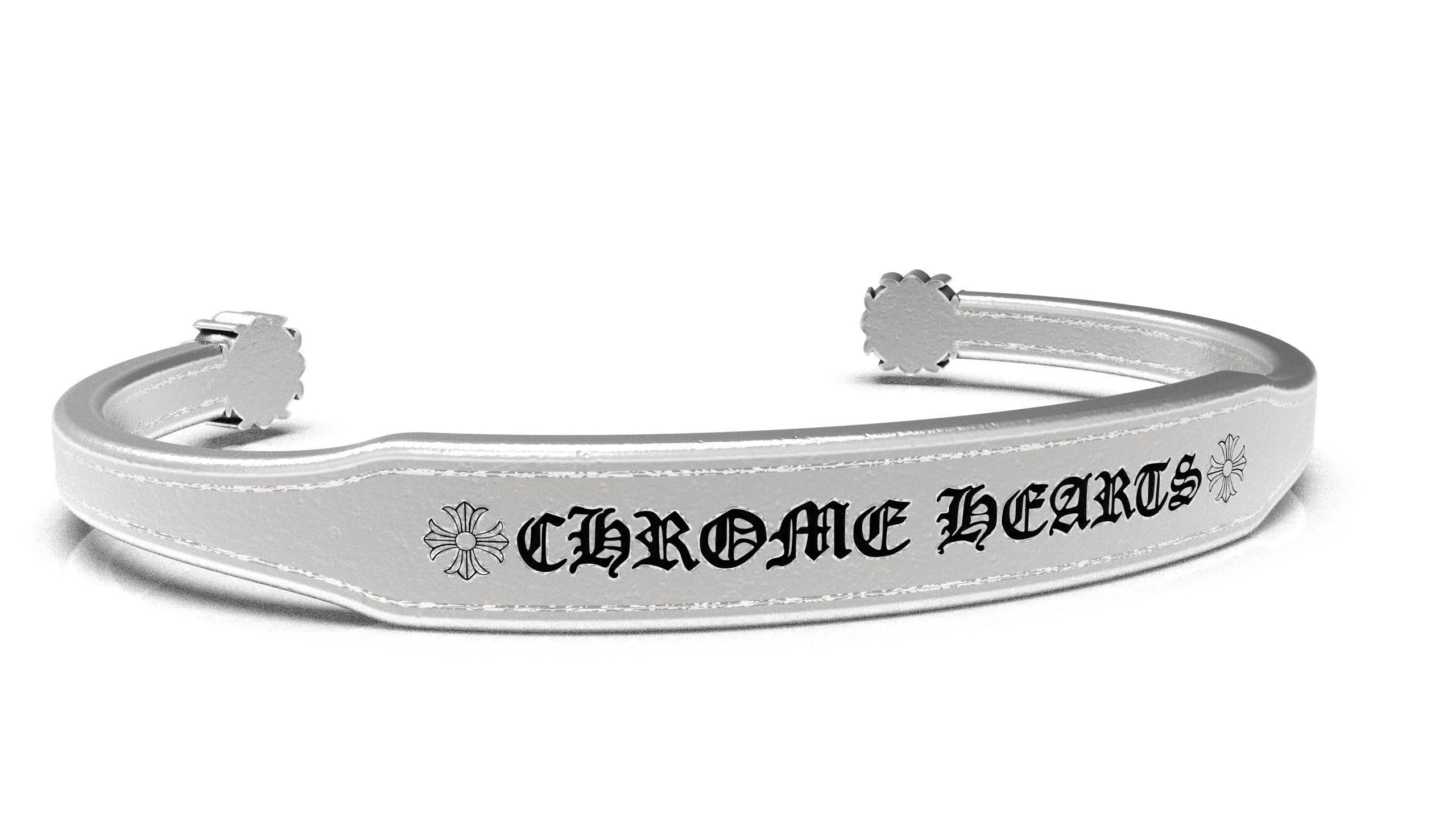 Chrome Hearts bracelet ch plus logo flat cuff 3D model 3D 