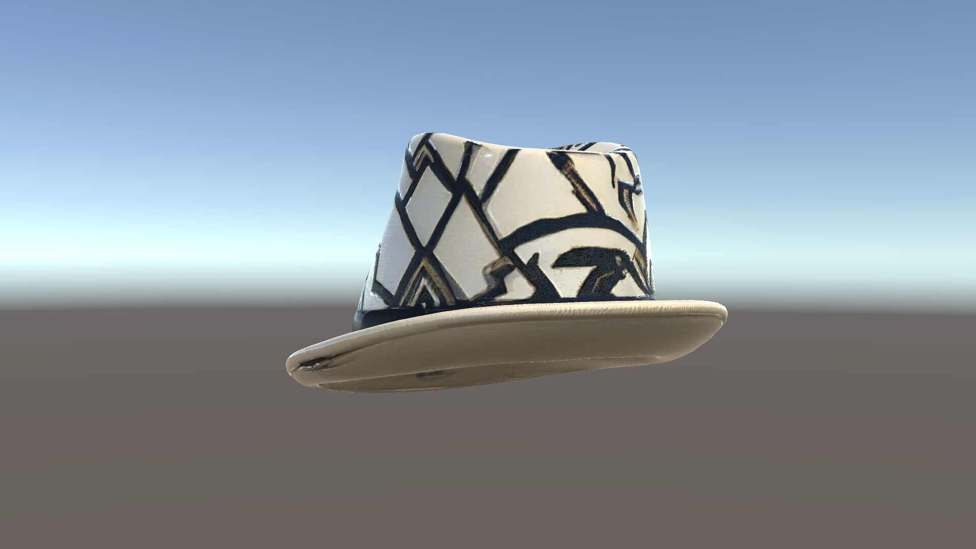 Geometric Pattern Fedora Hat Model Pack Low-poly 3D model_33