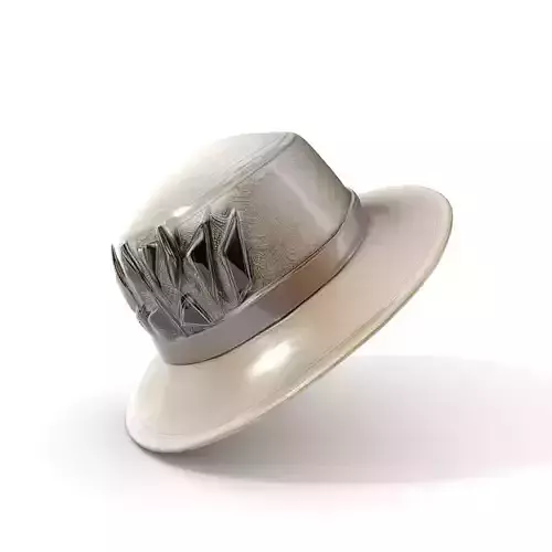 Designer Fedora Hat Model Pack with Geometric Accents Low-poly 3D model