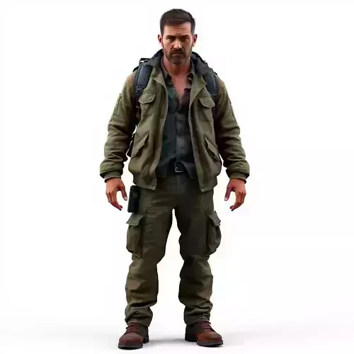 Post-Apocalyptic Survivor 3D Character Model