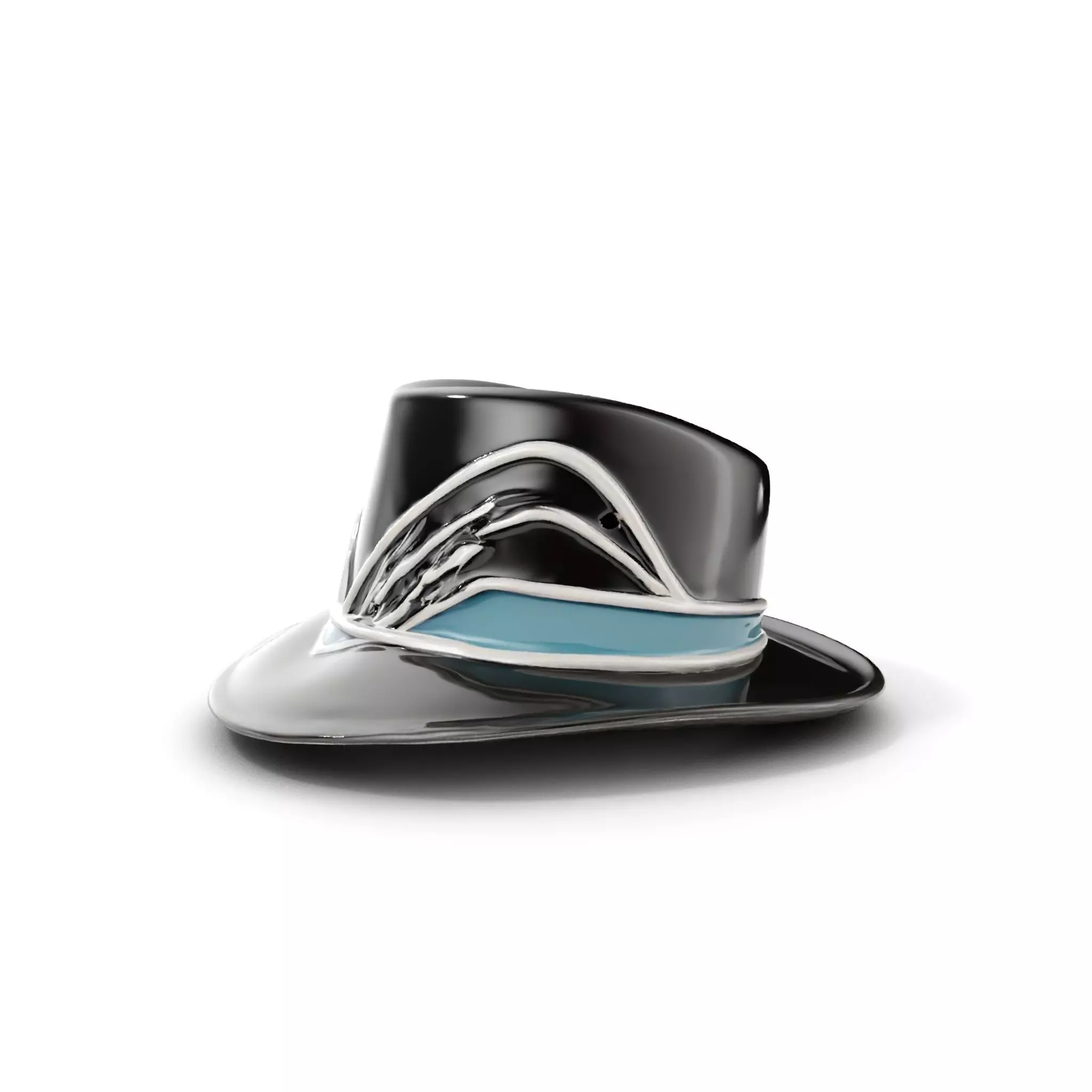 Elegant Fedora Hat Model Pack Low-poly 3D model_0
