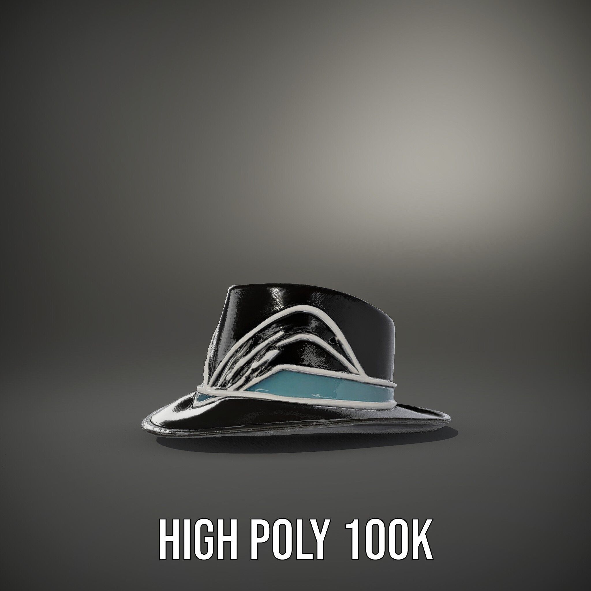 Elegant Fedora Hat Model Pack Low-poly 3D model_11