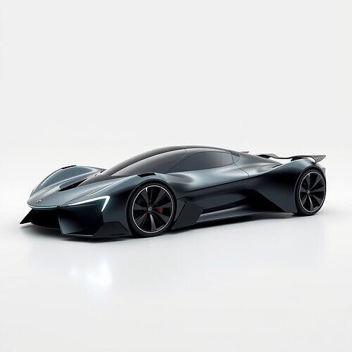 Futuristic Electric Supercar 3D print model